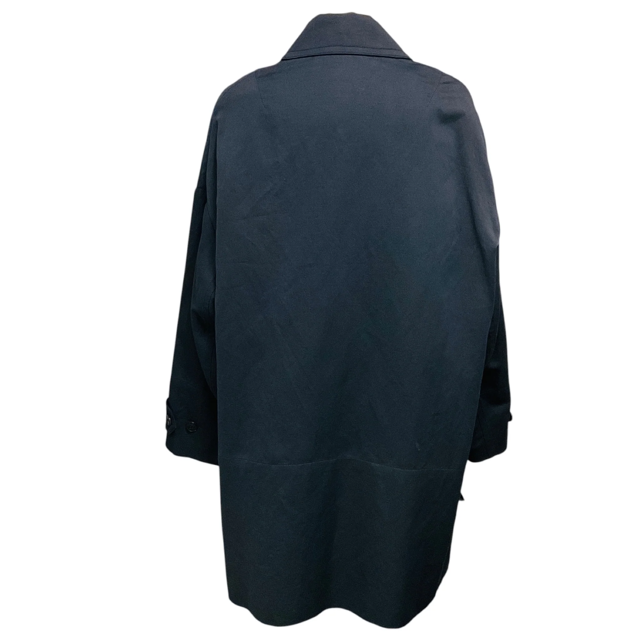 Dries van Noten Navy Blue Cargo Pocket Oversized Linen and Cotton Coat - Image 3
