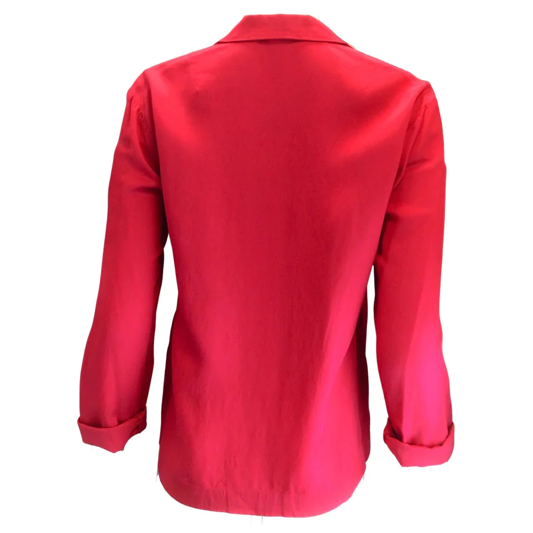 Dries van Noten Raspberry Pink Long Sleeved Button-down Top - Image 3