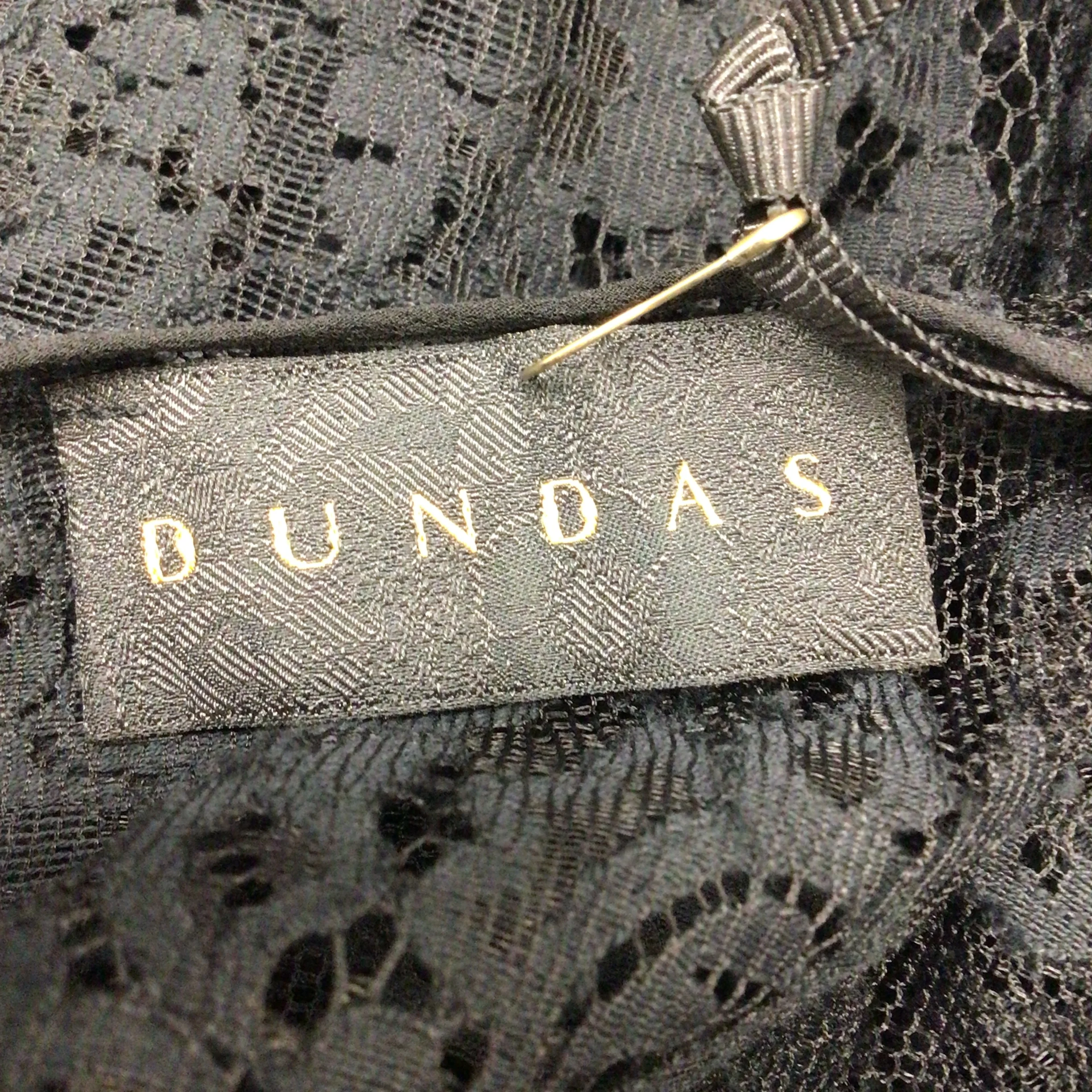 Dundas Black Long Sleeved Lace Blouse - Image 4