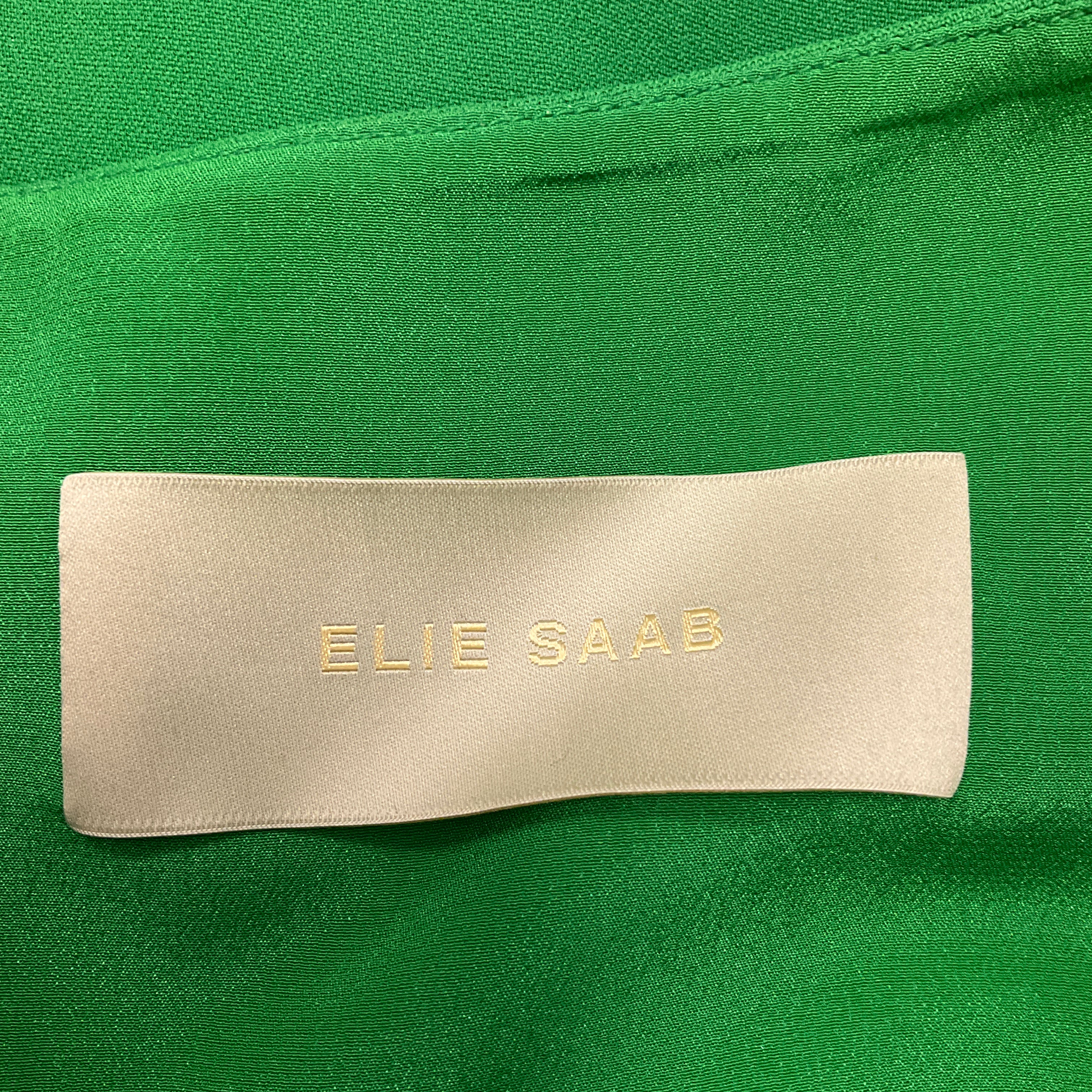 Elie Saab Marisa Green Halter Neck Silk Long Dress / Gown - Image 4