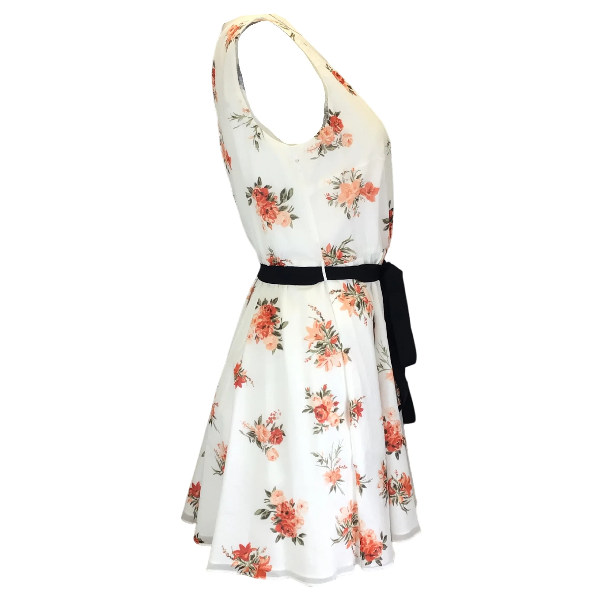 Emilia Wickstead White Multi Katelyn Romantic Roses Sleeveless Short Cotton Day Dress - Image 2