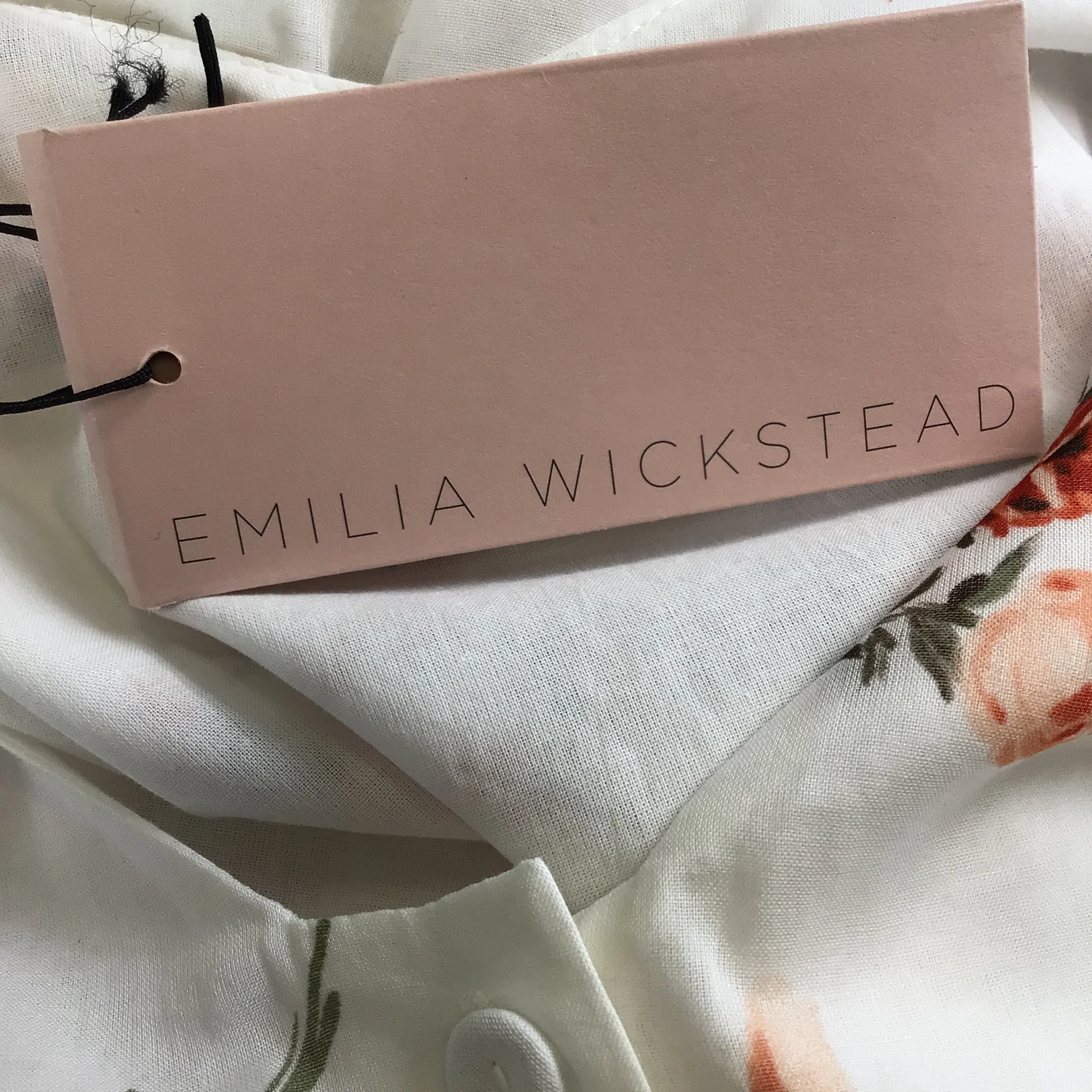 Emilia Wickstead White Multi Katelyn Romantic Roses Sleeveless Short Cotton Day Dress - Image 5