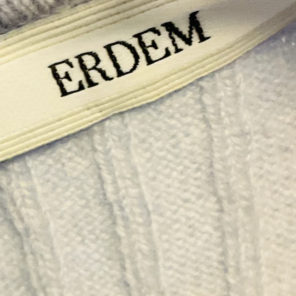 Erdem Light Blue Bea Twisted Neck Wool and Cashmere Jumper - Image 3