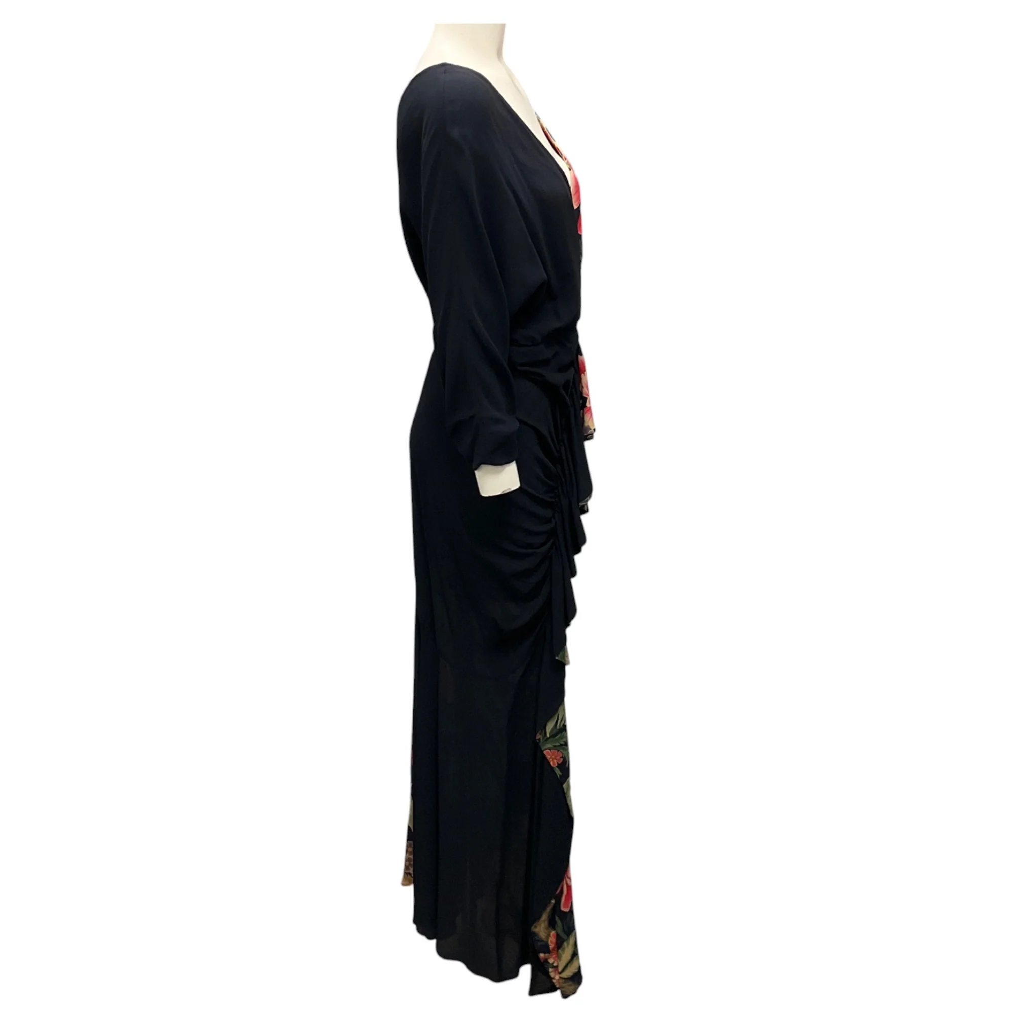 Etro Navy Blue Multi 2024 Floral Print Maxi Dress - Image 2
