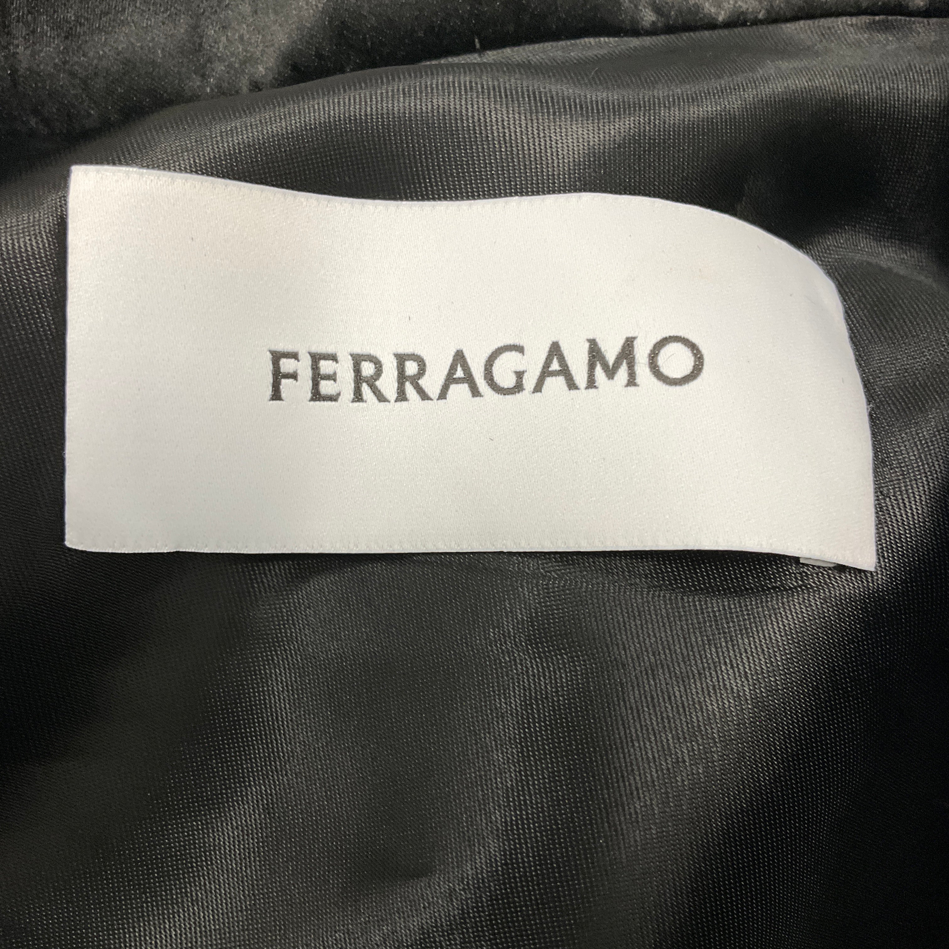 Ferragamo Black Tailored Two Way Wool Suit Jacket - Image 7