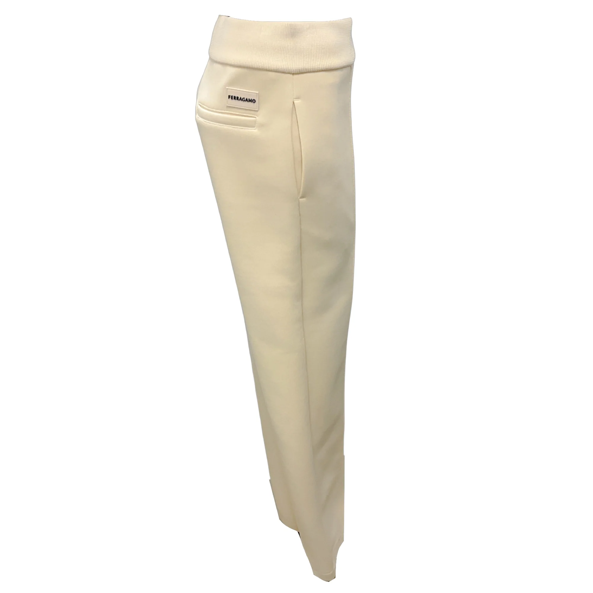 Ferragamo Ivory Drawstring Jogger Pants - Image 2