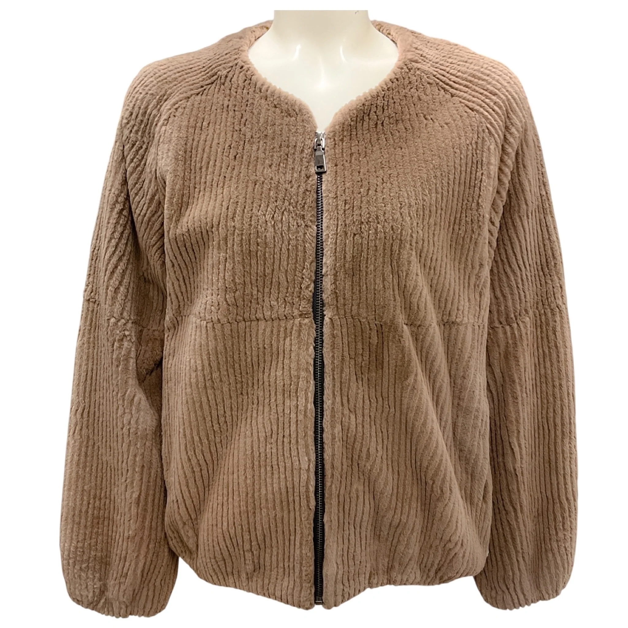 Fleurette Prairie Rabbit Fur Full Zip Jacket