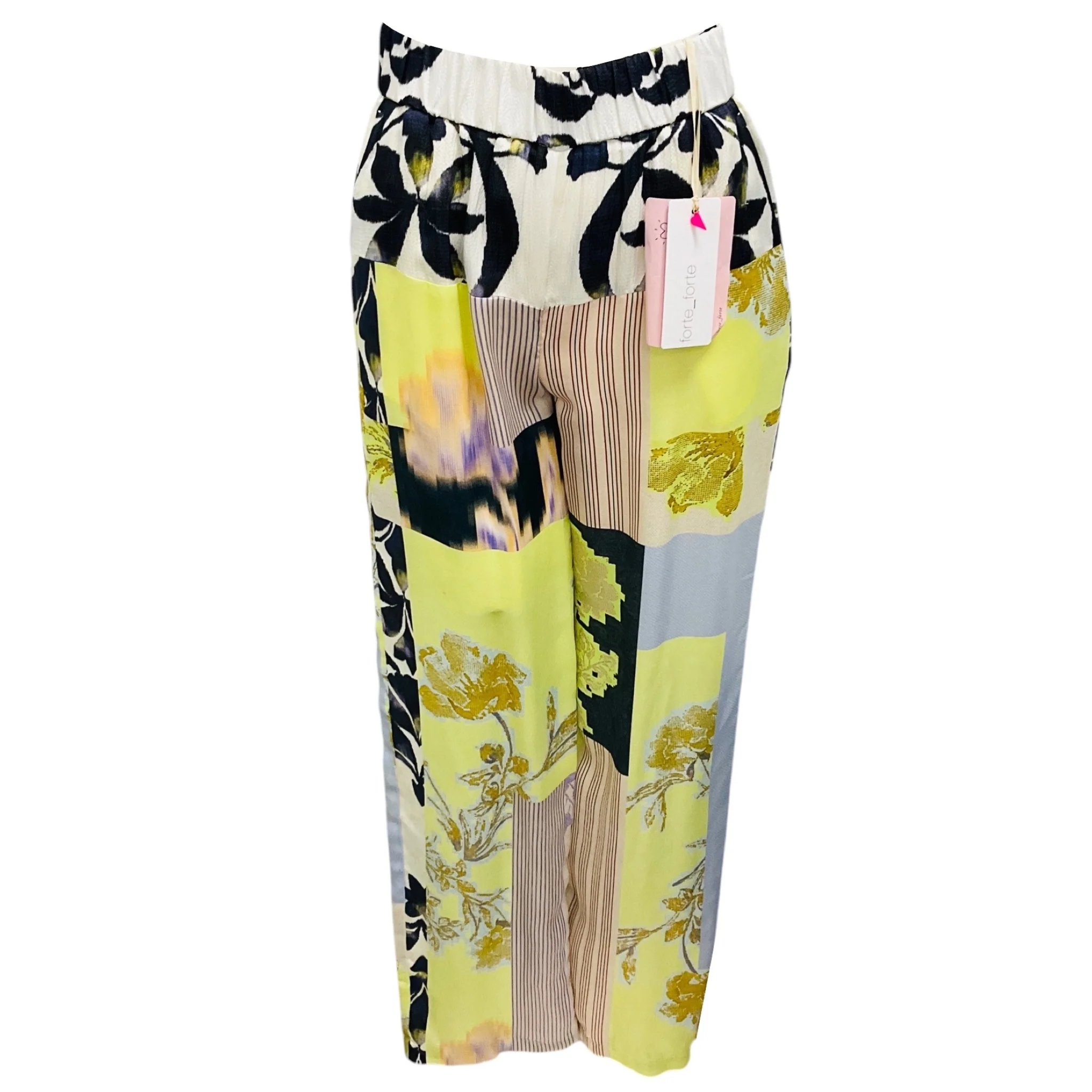 forte_forte Luce Multi Secret Garden Print Viscose Silk Twill Pants