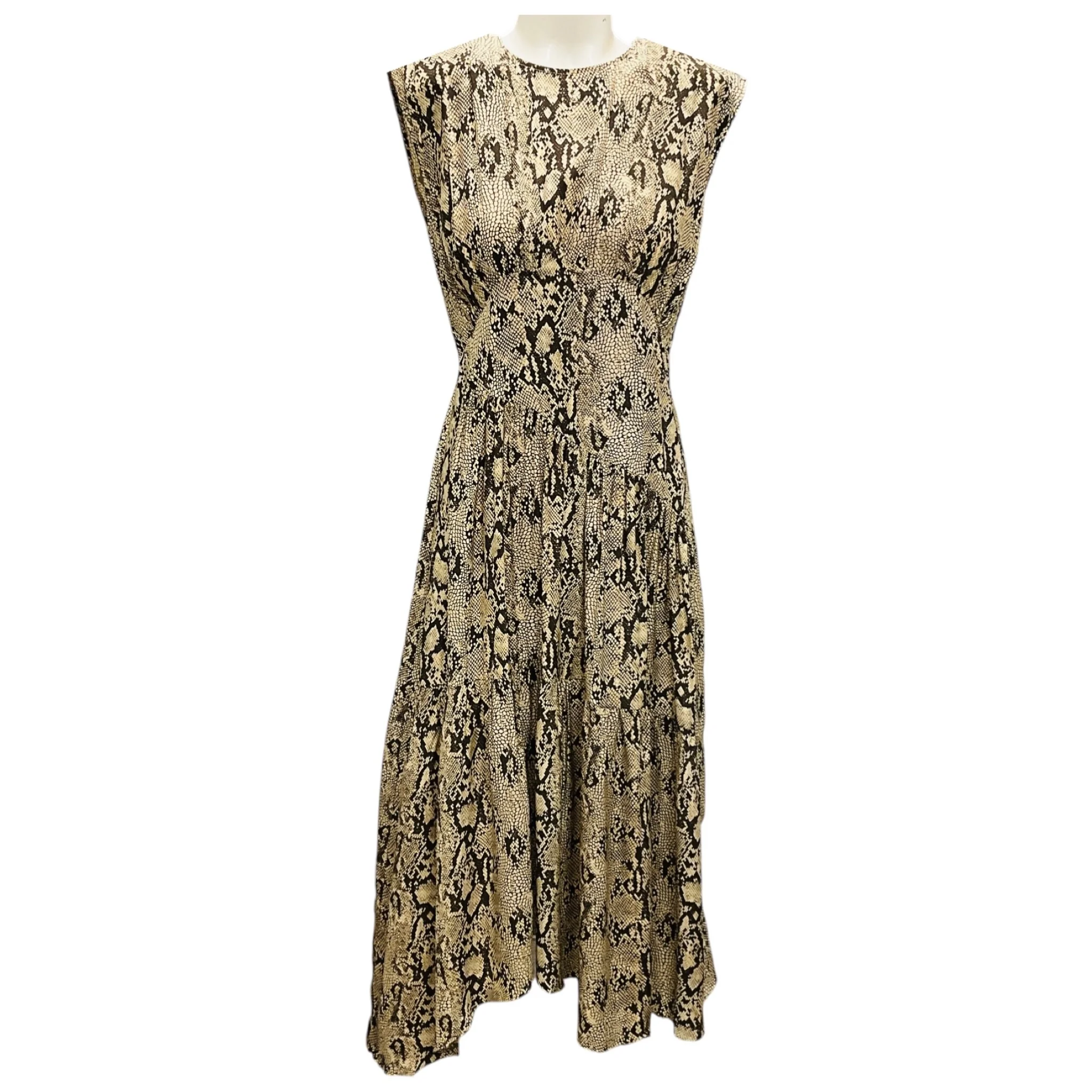 Frame Butter Multi Gathered Seam Dress