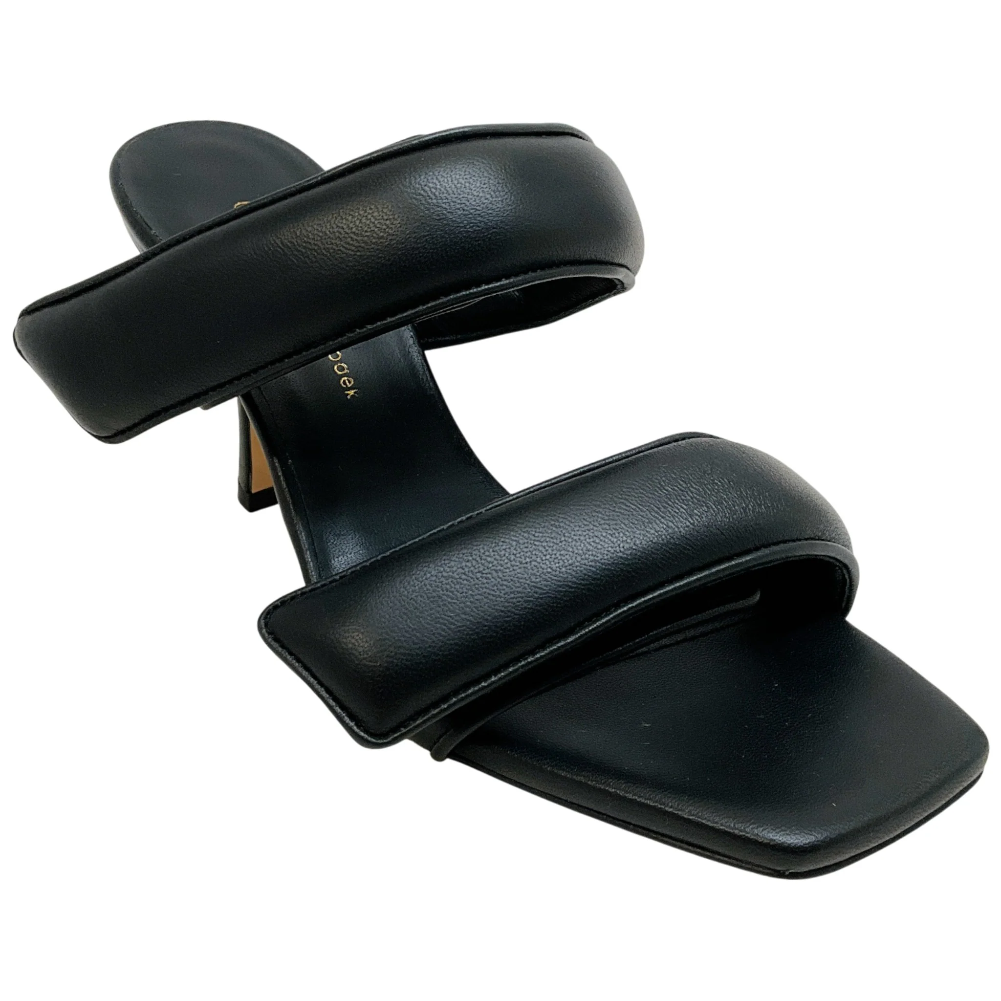 GIA x Pernille Teiscaek Black Leather Perni Sandals