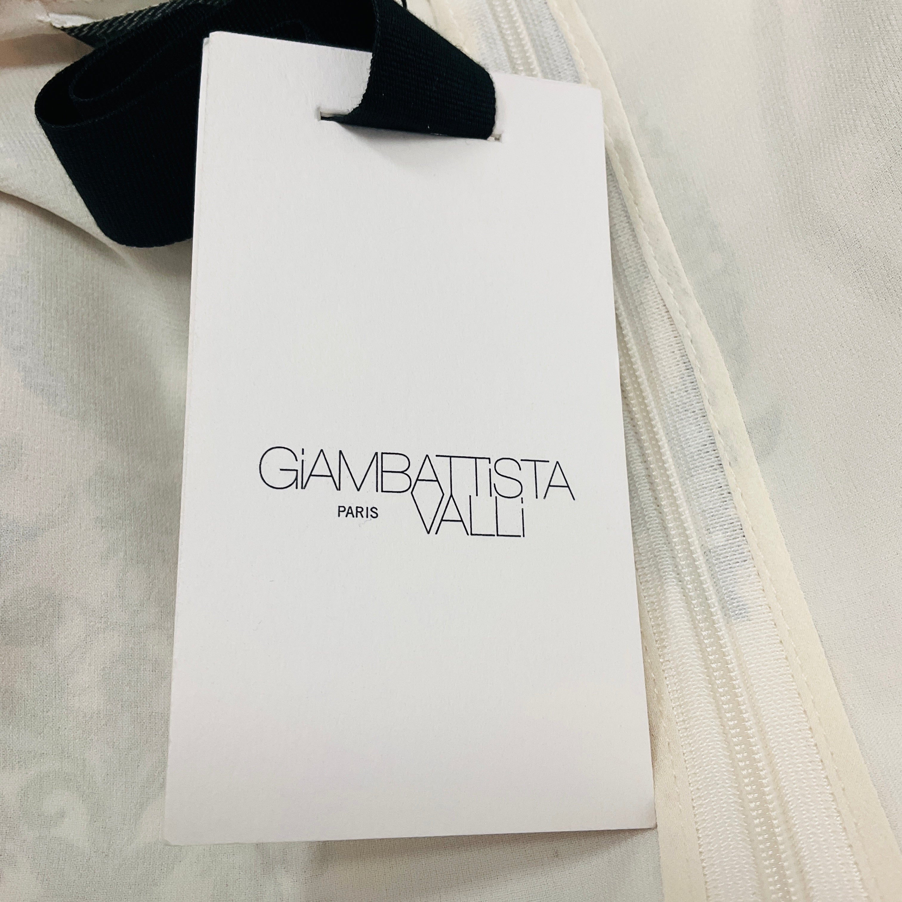 Giambattista Valli Ivory / Rose Bow Detail Paisley Printed Cotton Dress - Image 6