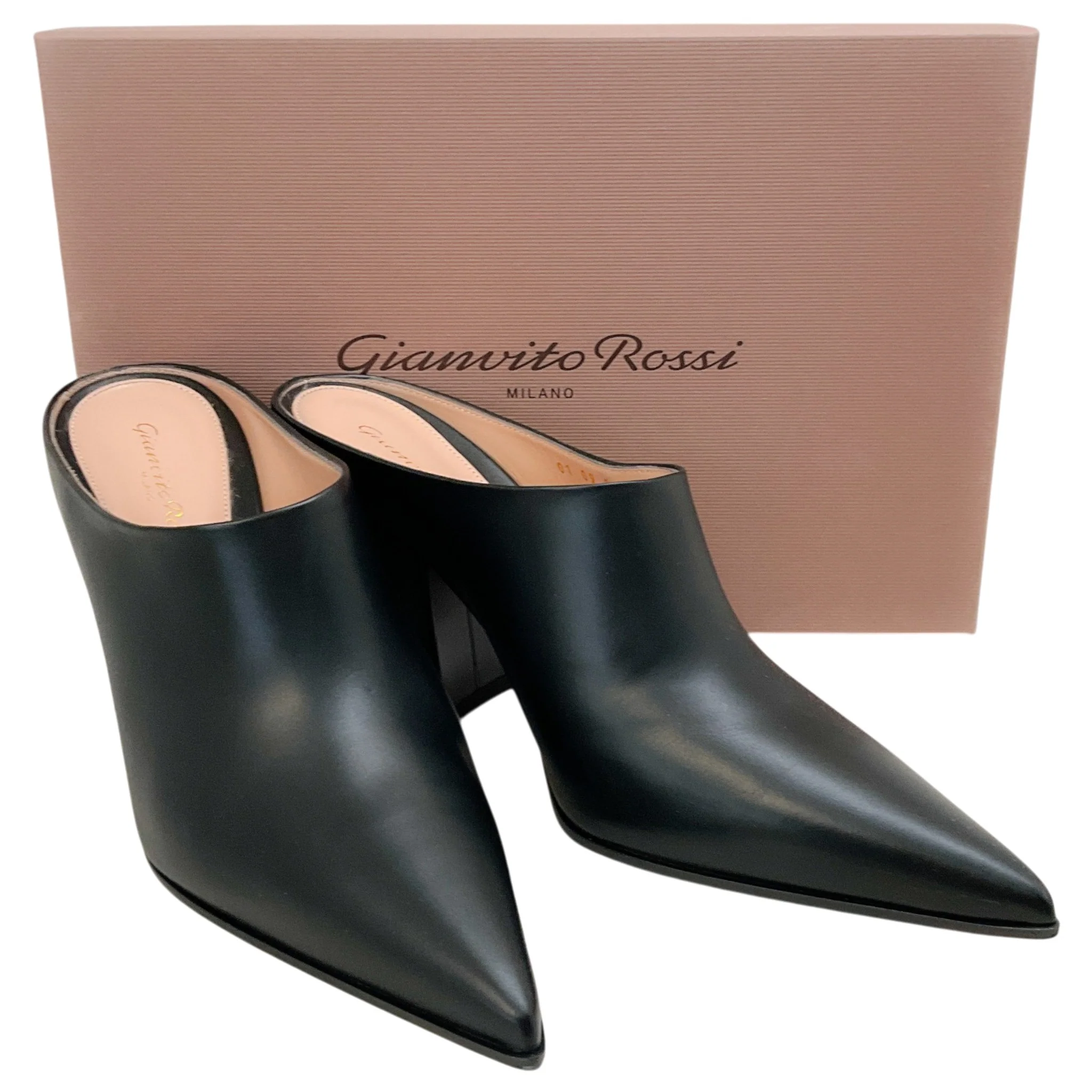 Gianvito Rossi Black Leather Keinna Mules - Image 6