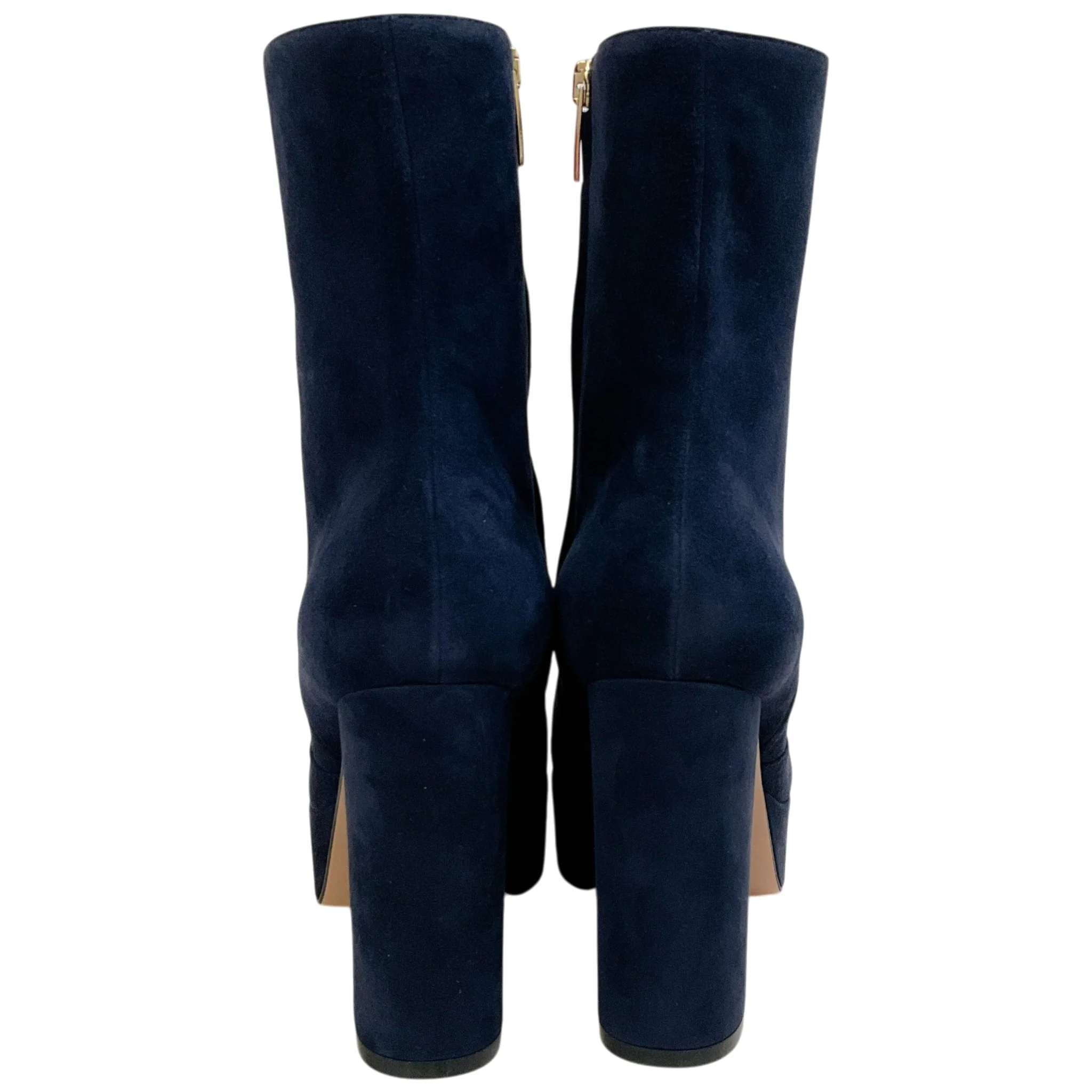 Gianvito Rossi Blue Denim Suede Portree Platform Booties - Image 5