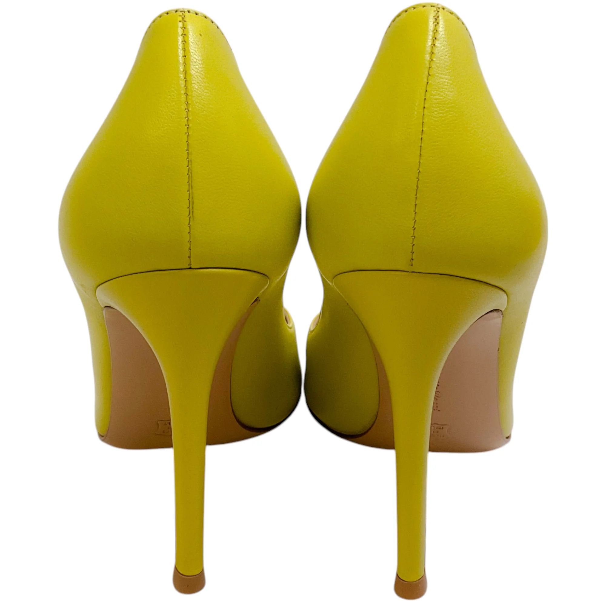 Gianvito Rossi Citron Cider Leather Gianvito 105 Pumps - Image 5