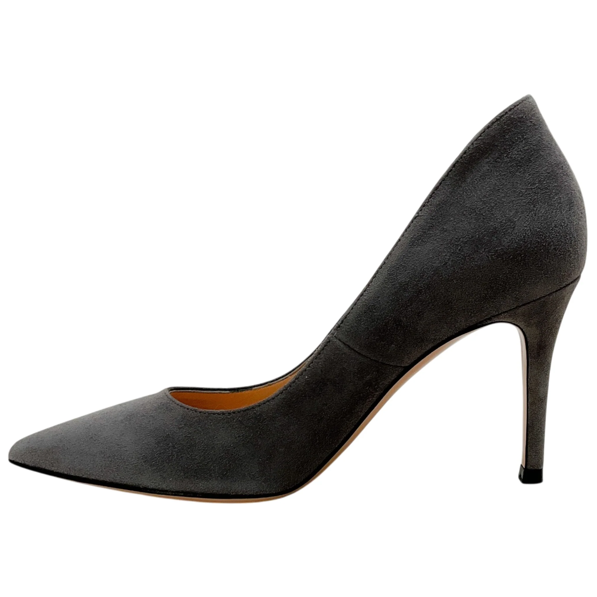 Gianvito Rossi Grey Suede Ellipsis 85 Pumps - Image 3