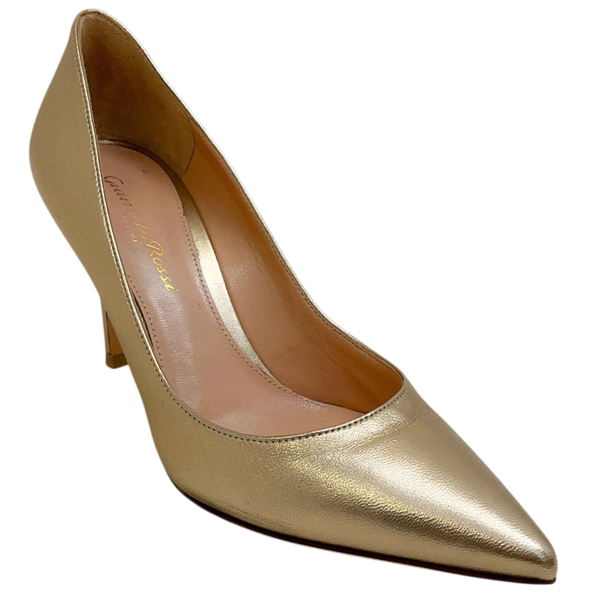 Gianvito Rossi Mekong Gold Leather Gianvito 85 Pumps