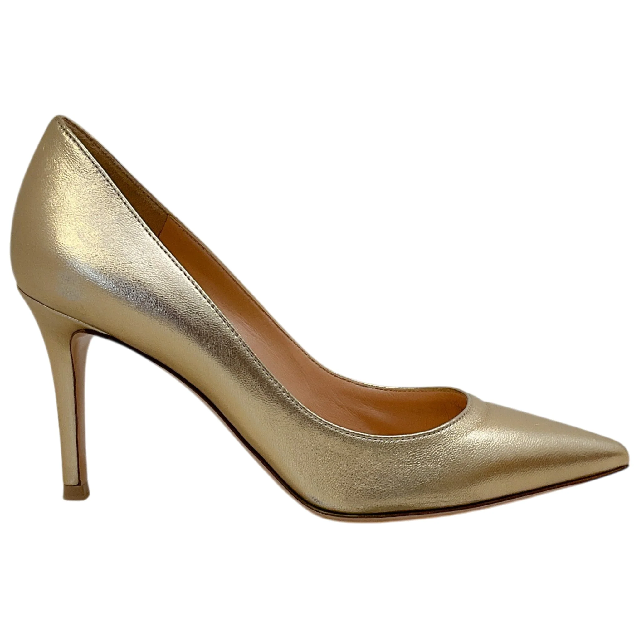 Gianvito Rossi Mekong Gold Leather Gianvito 85 Pumps - Image 2