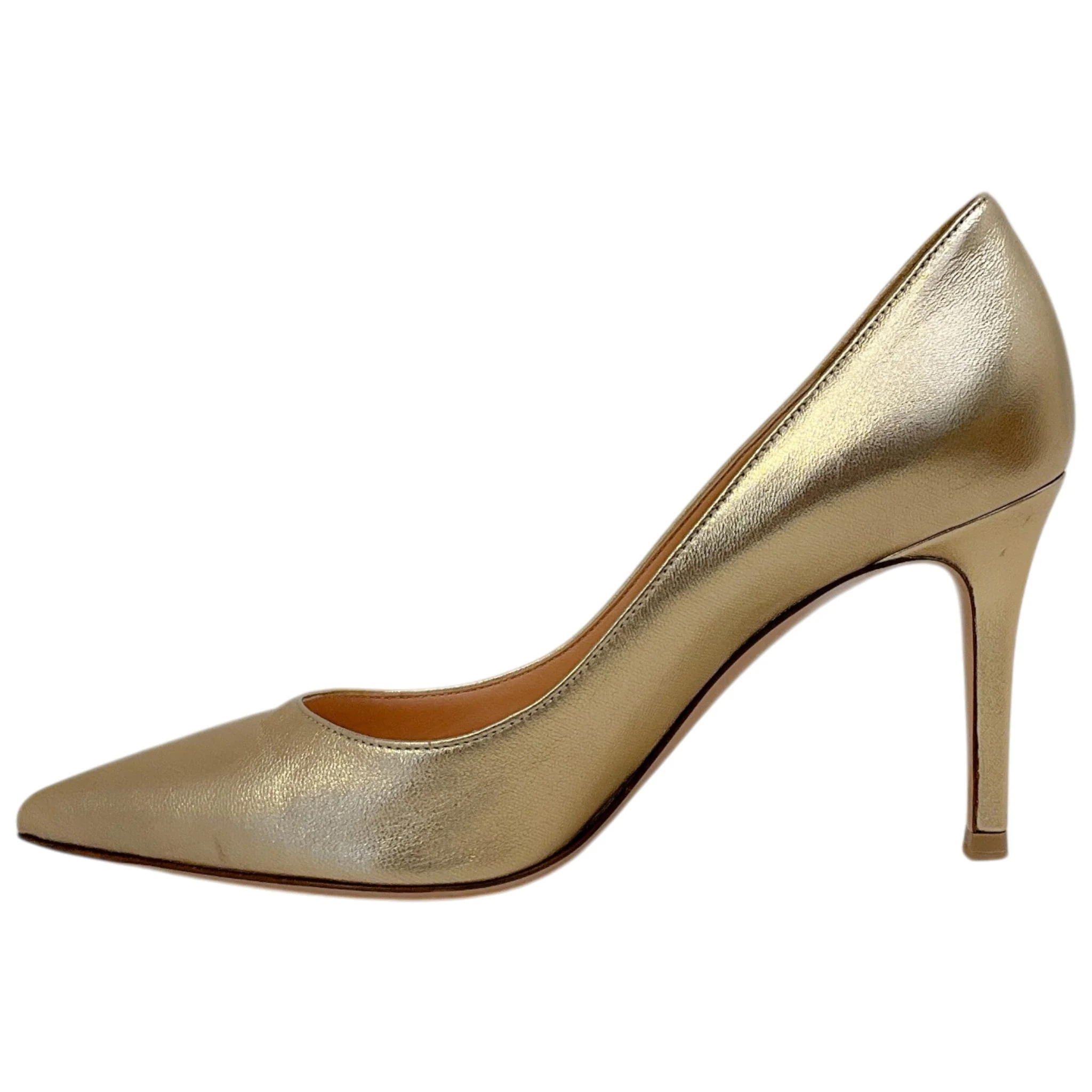 Gianvito Rossi Mekong Gold Leather Gianvito 85 Pumps - Image 3