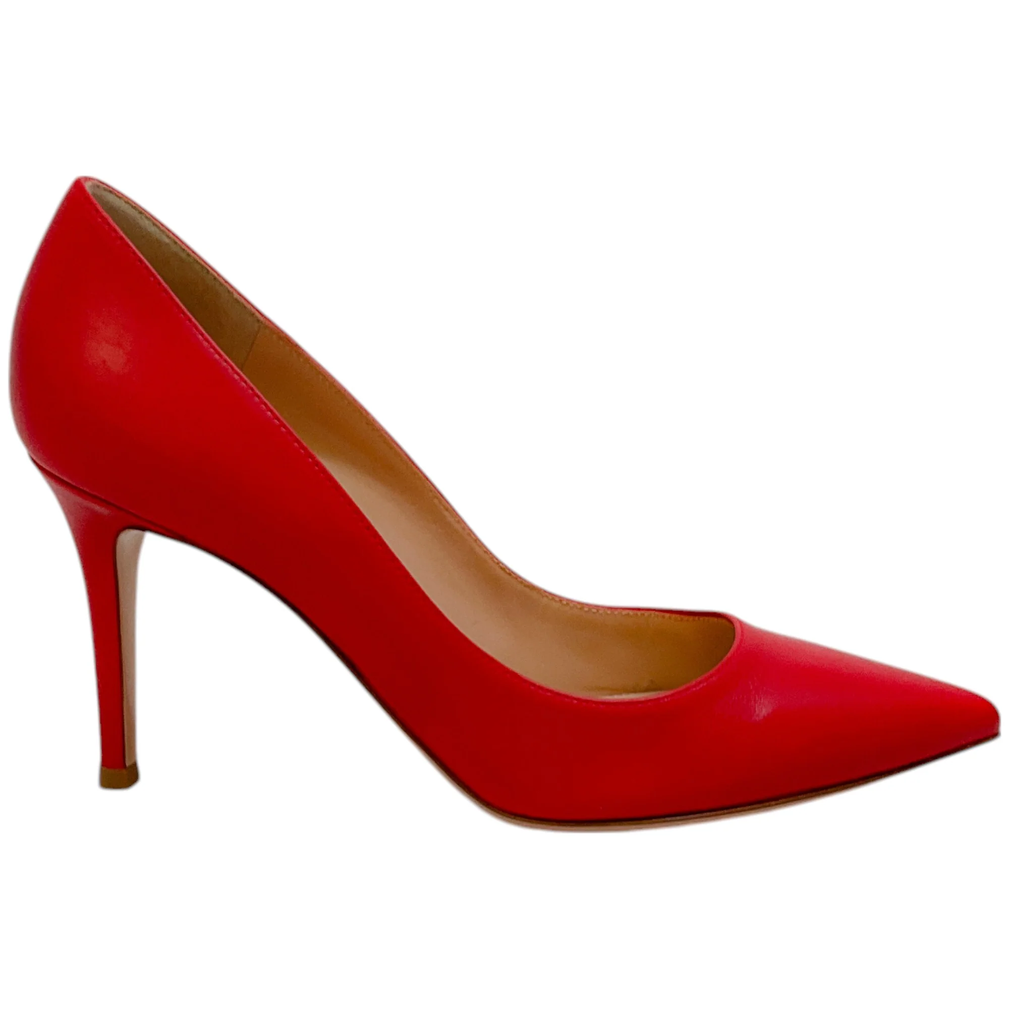Gianvito Rossi Tabasco Red Leather Gianvito 85 Pumps - Image 2