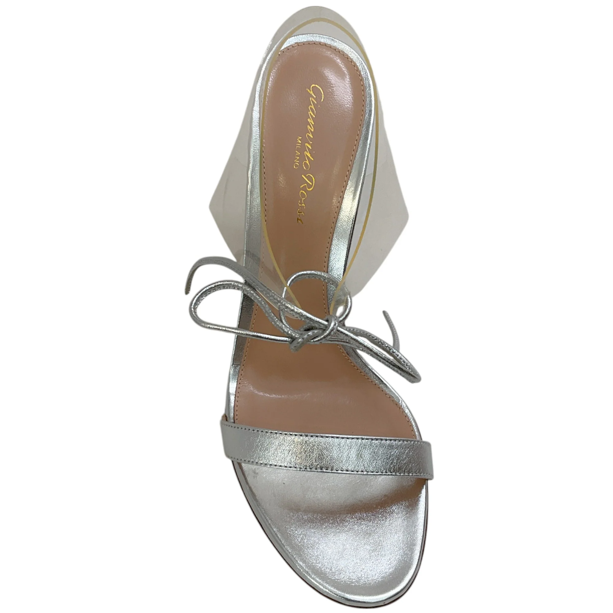 Gianvito Rossi Silver / PVC Estelle Sandals - Image 4