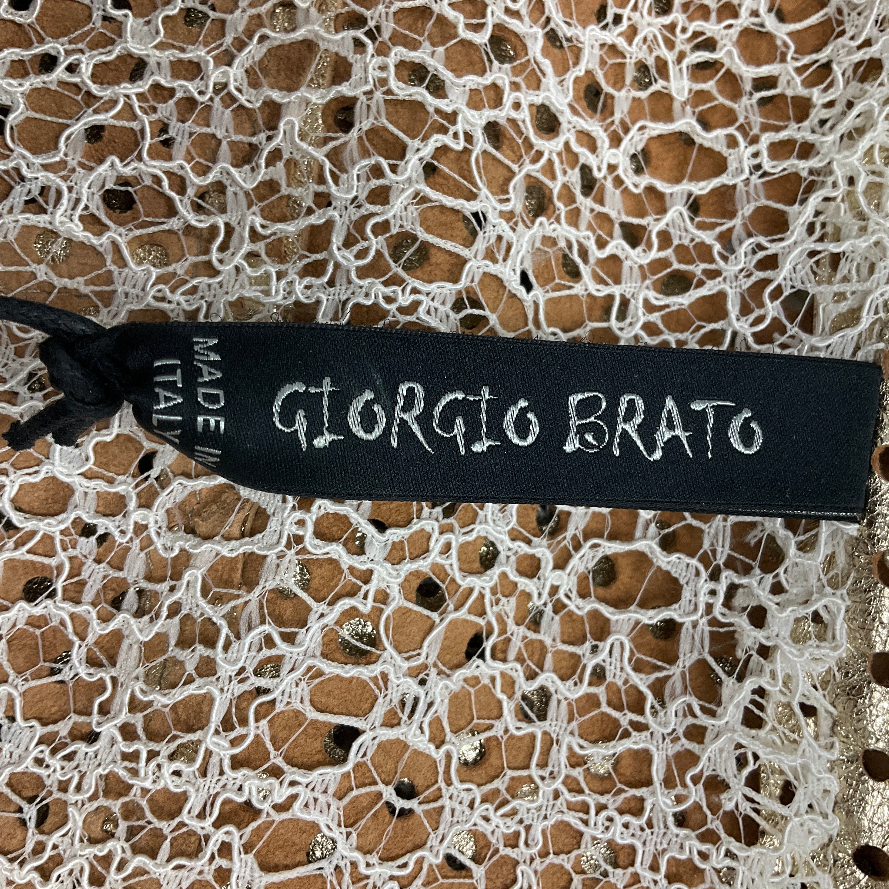 Giorgio Brato Gold Mesh Leather Jacket - Image 4