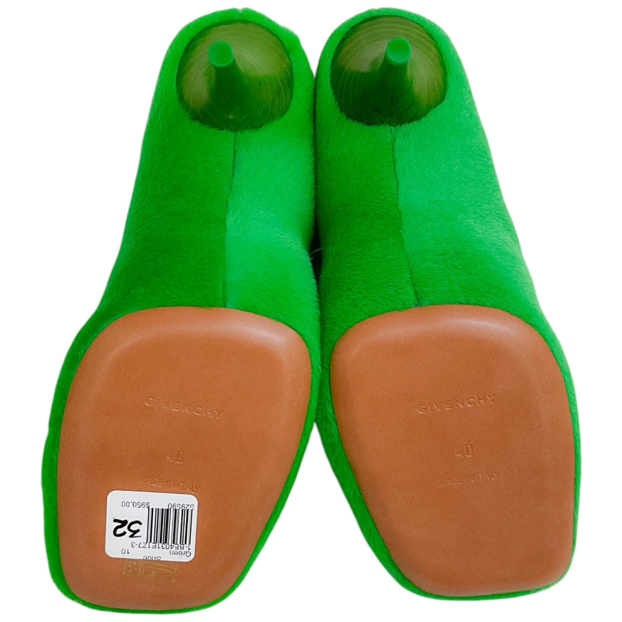 Givenchy Absynthe Green Shearling Show Pumps - Image 11