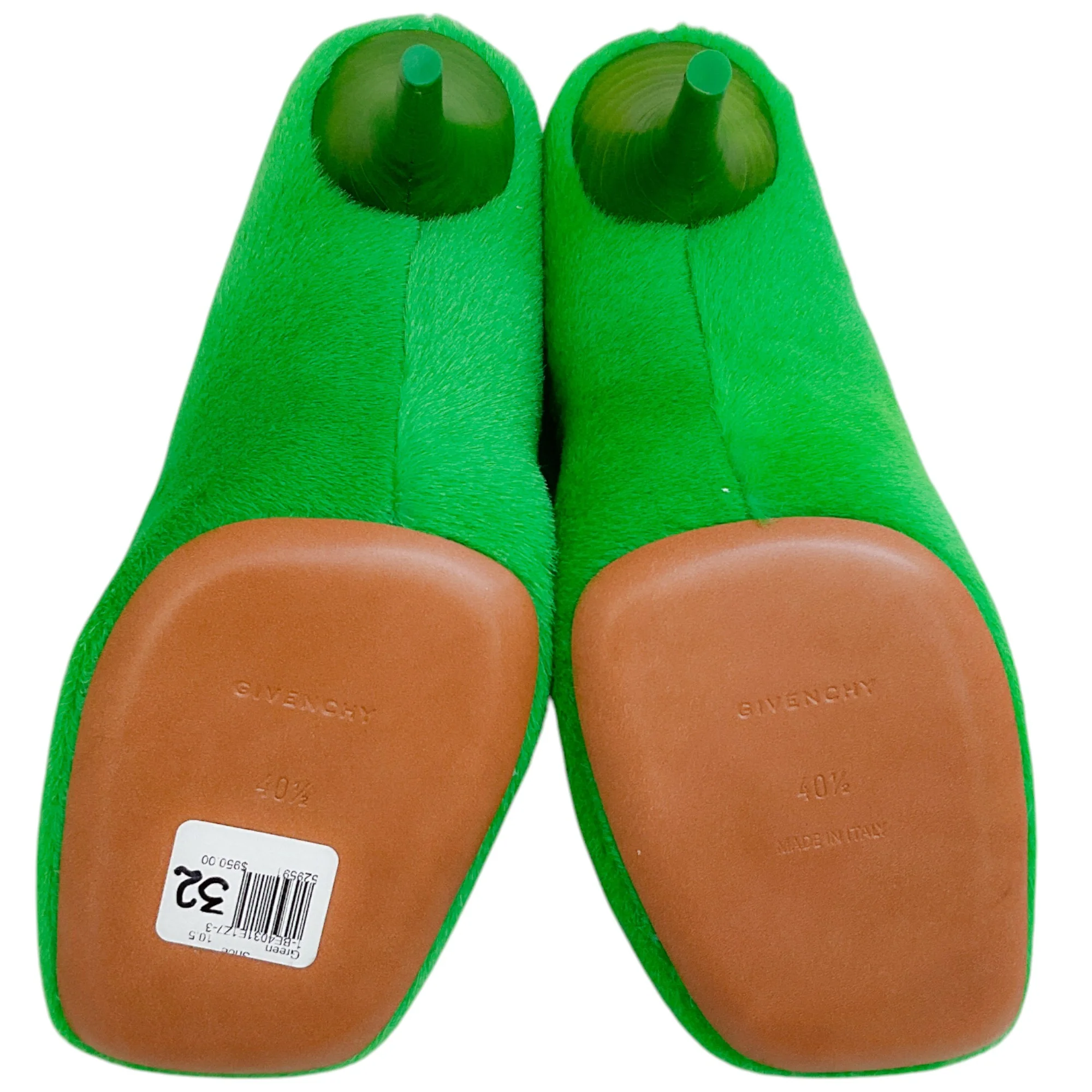 Givenchy Absynthe Green Shearling Show Pumps - Image 12