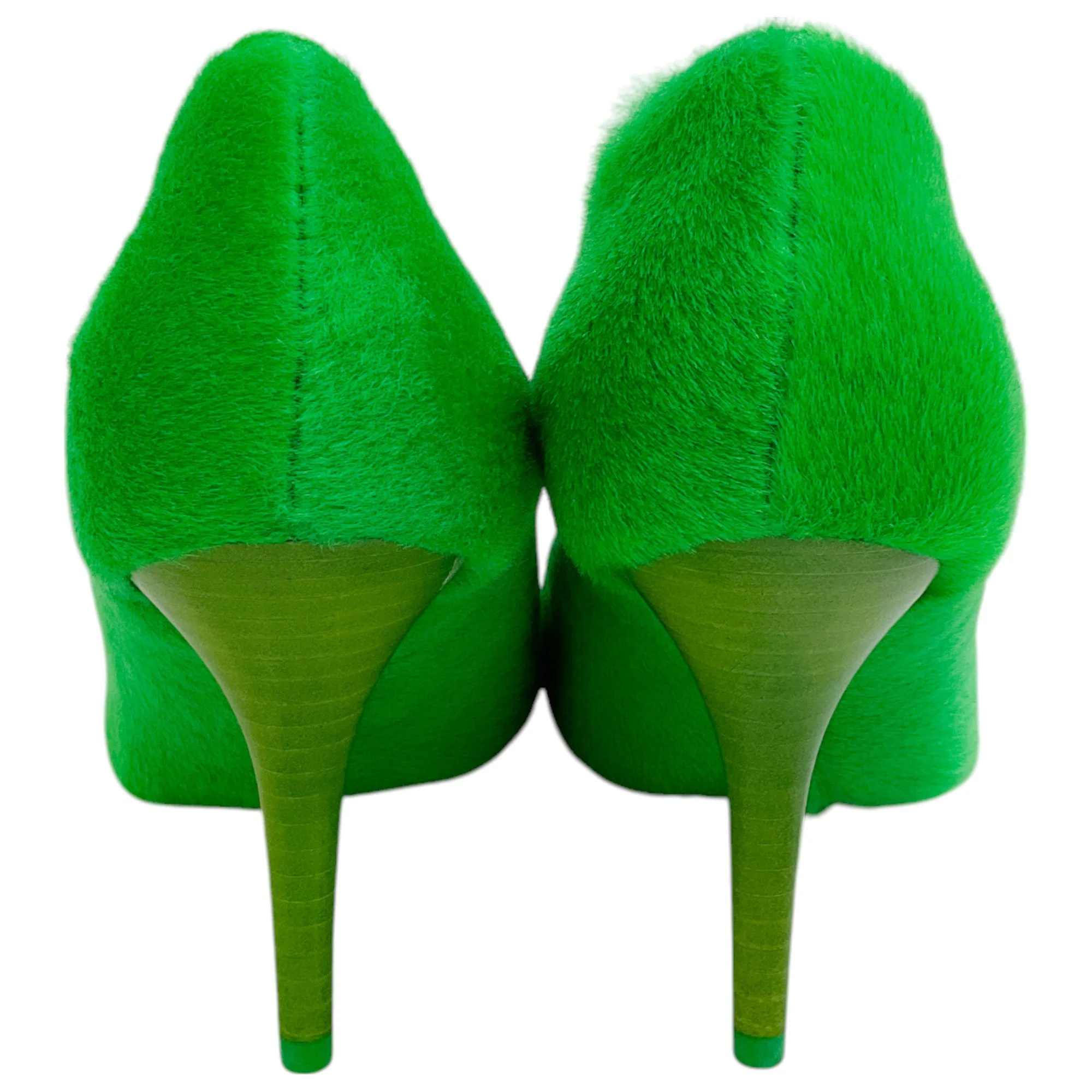 Givenchy Absynthe Green Shearling Show Pumps - Image 5