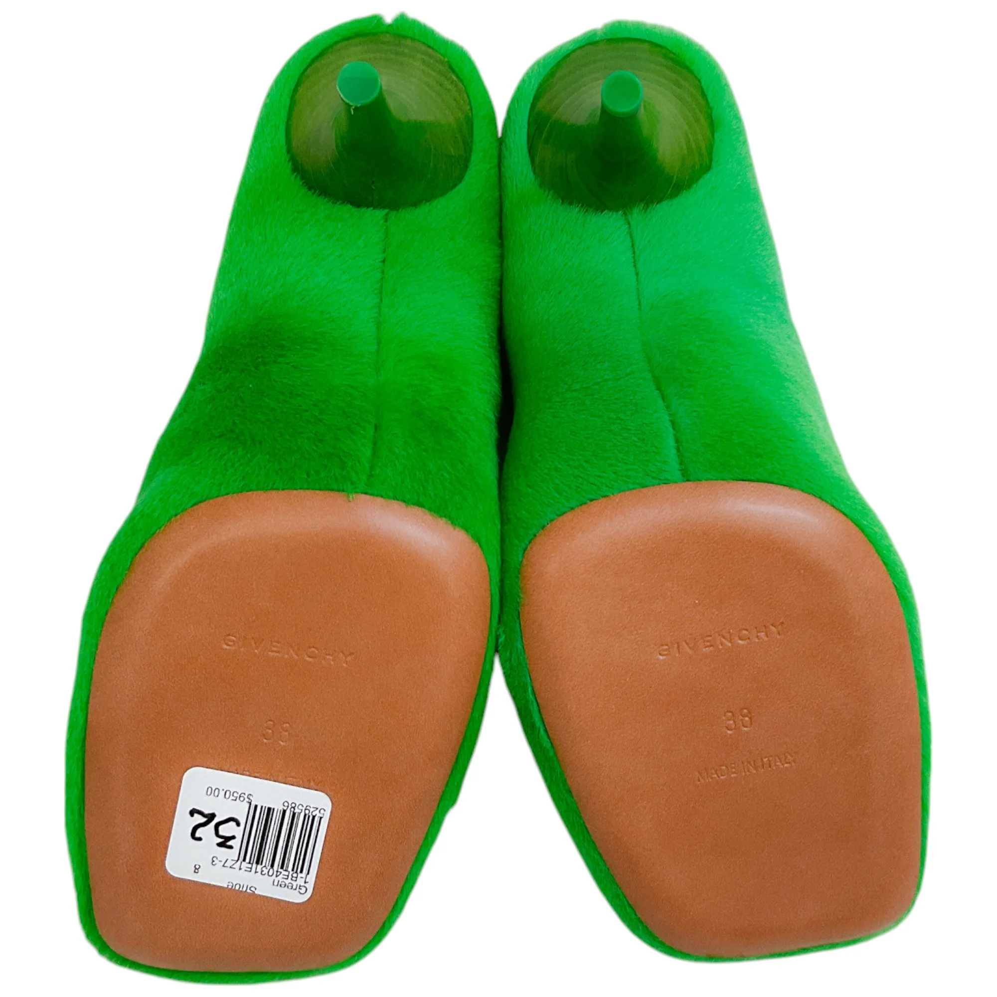 Givenchy Absynthe Green Shearling Show Pumps - Image 8