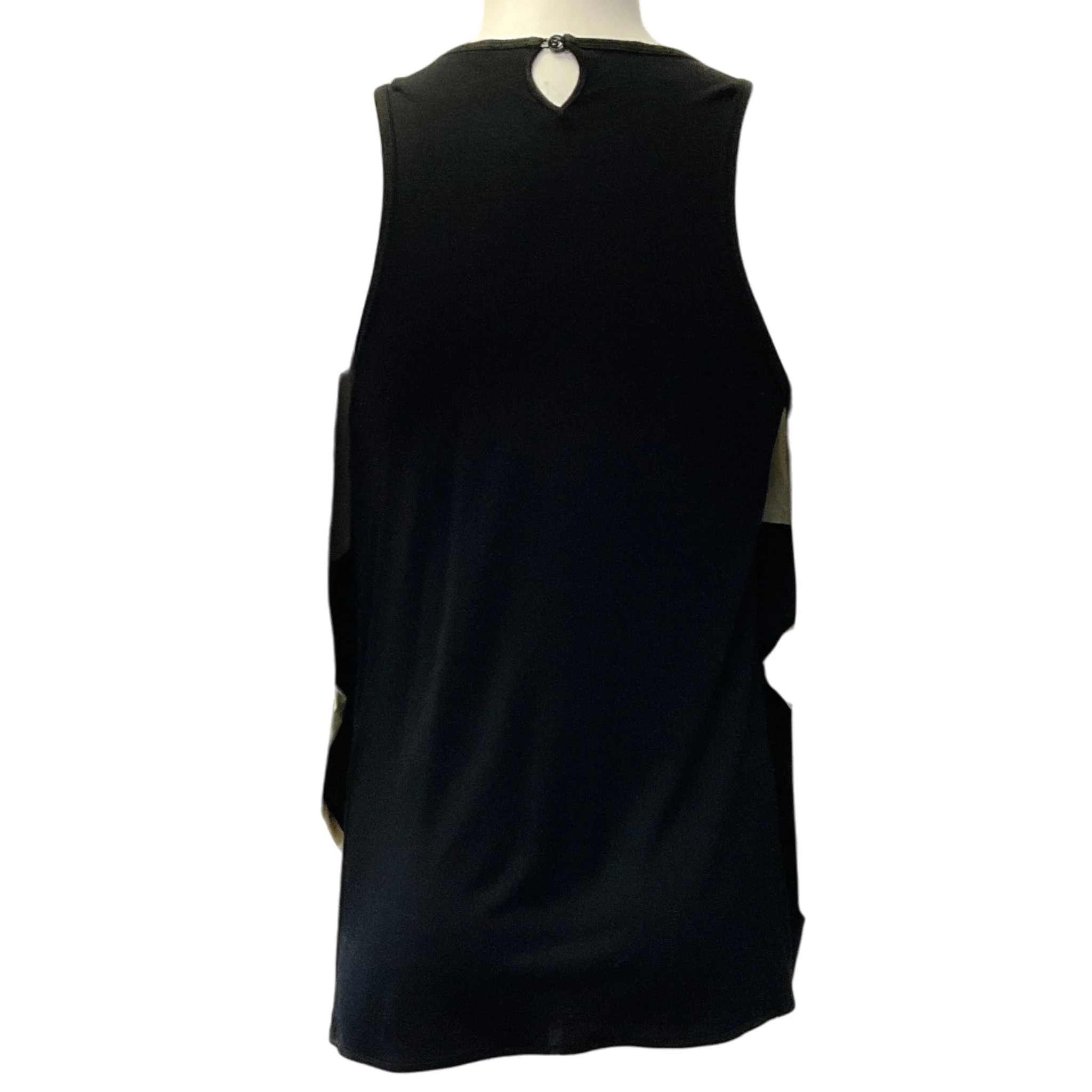 Givenchy Black Sleeveless Top with Printed Overlay - Image 3