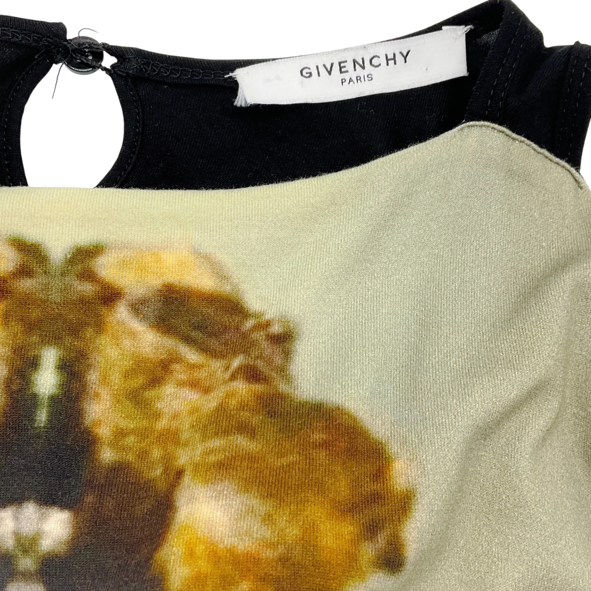 Givenchy Black Sleeveless Top with Printed Overlay - Image 4