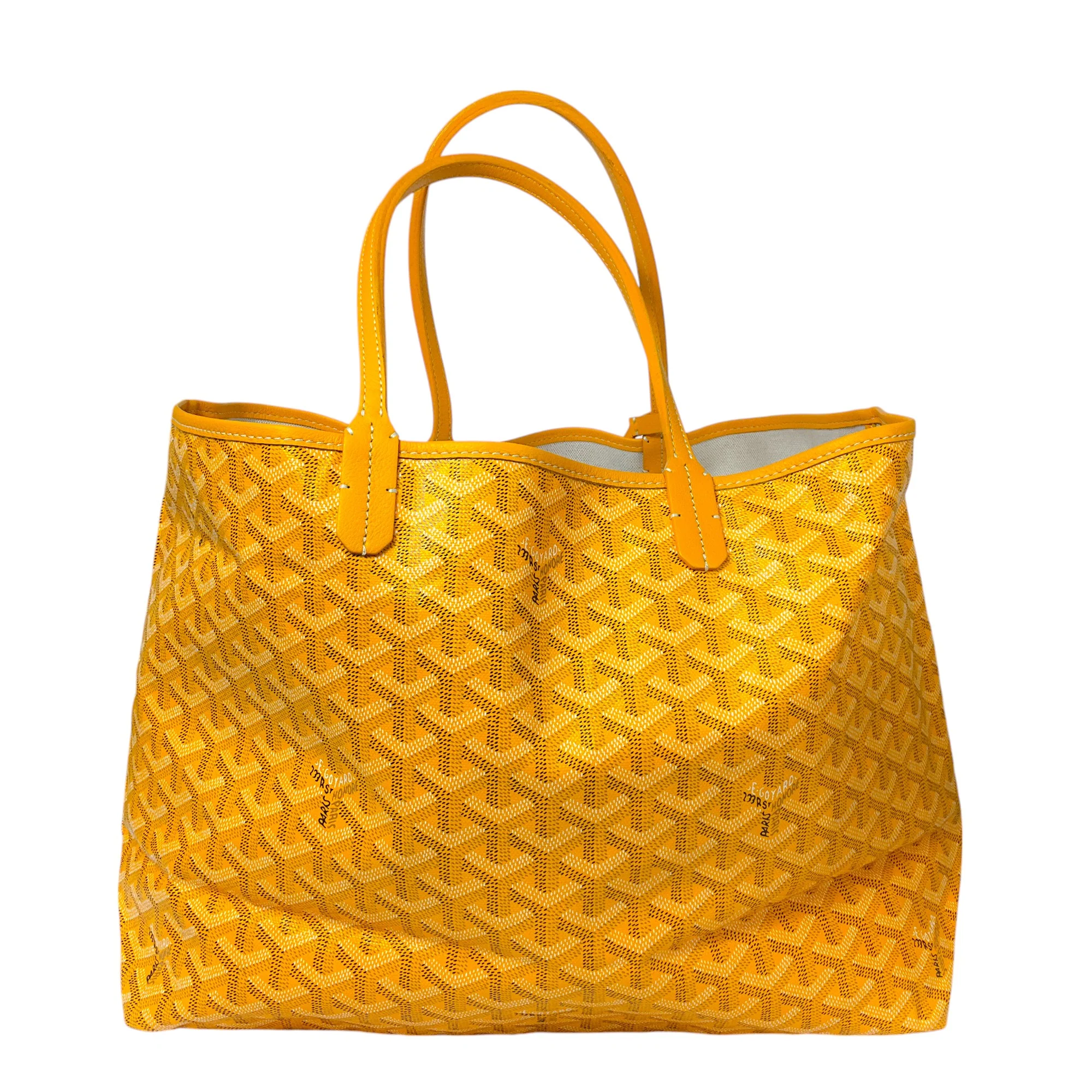 Goyard Yellow Goyardine Canvas Saint Louis PM Tote Handbag - Image 3