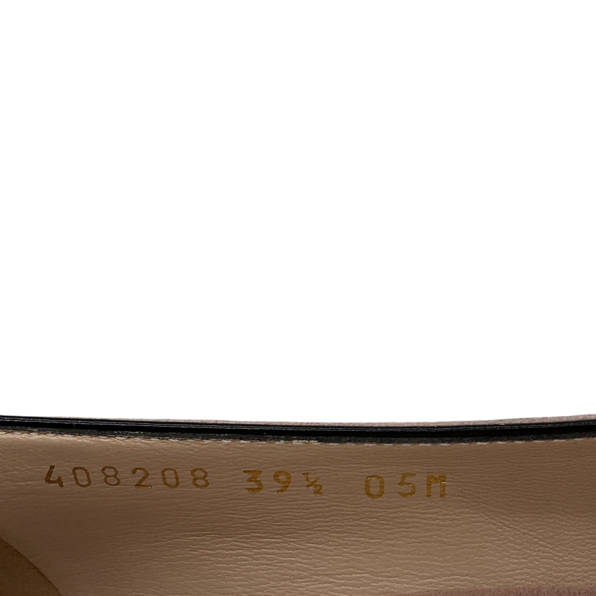 Gucci Crystal Pink / Gold GG Kiltie Fringe Mid Heel Suede Pump - Image 8