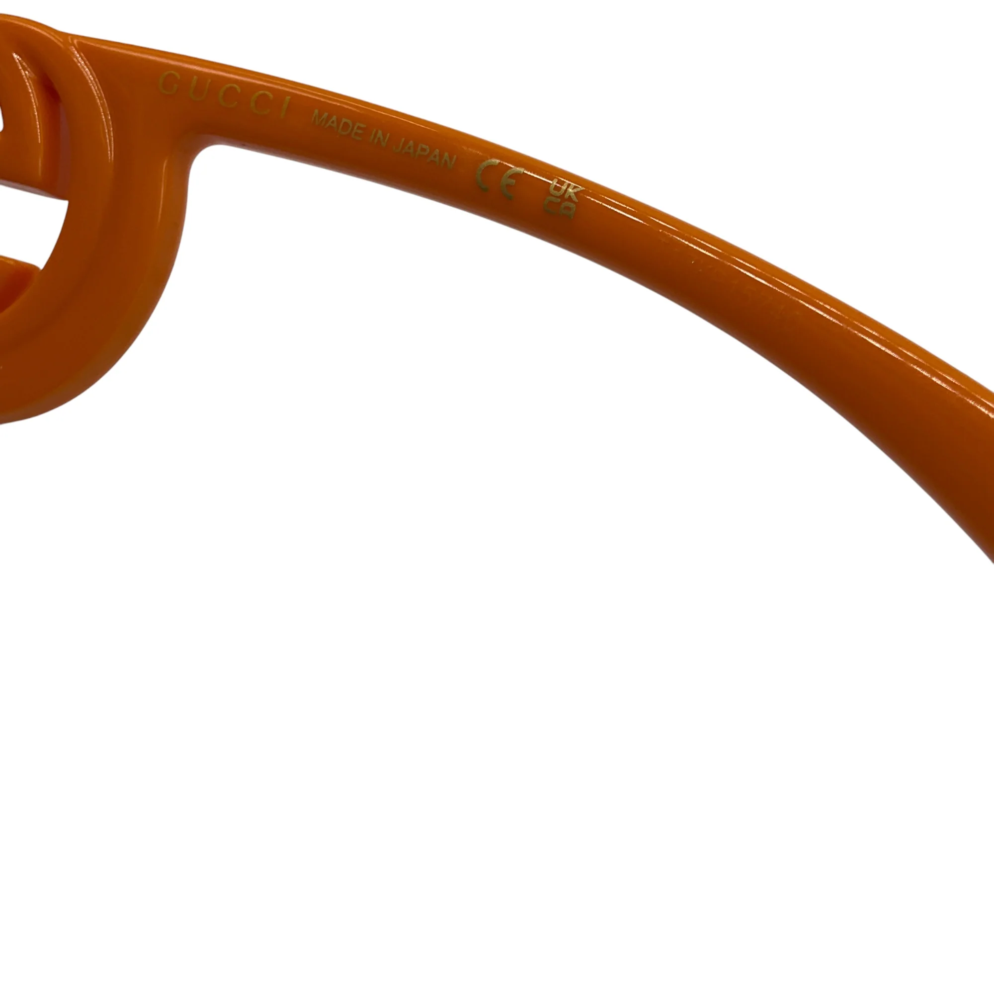 Gucci Orange / Brown Chaise Longue 54MM Rectangular Frame Sunglasses - Image 9