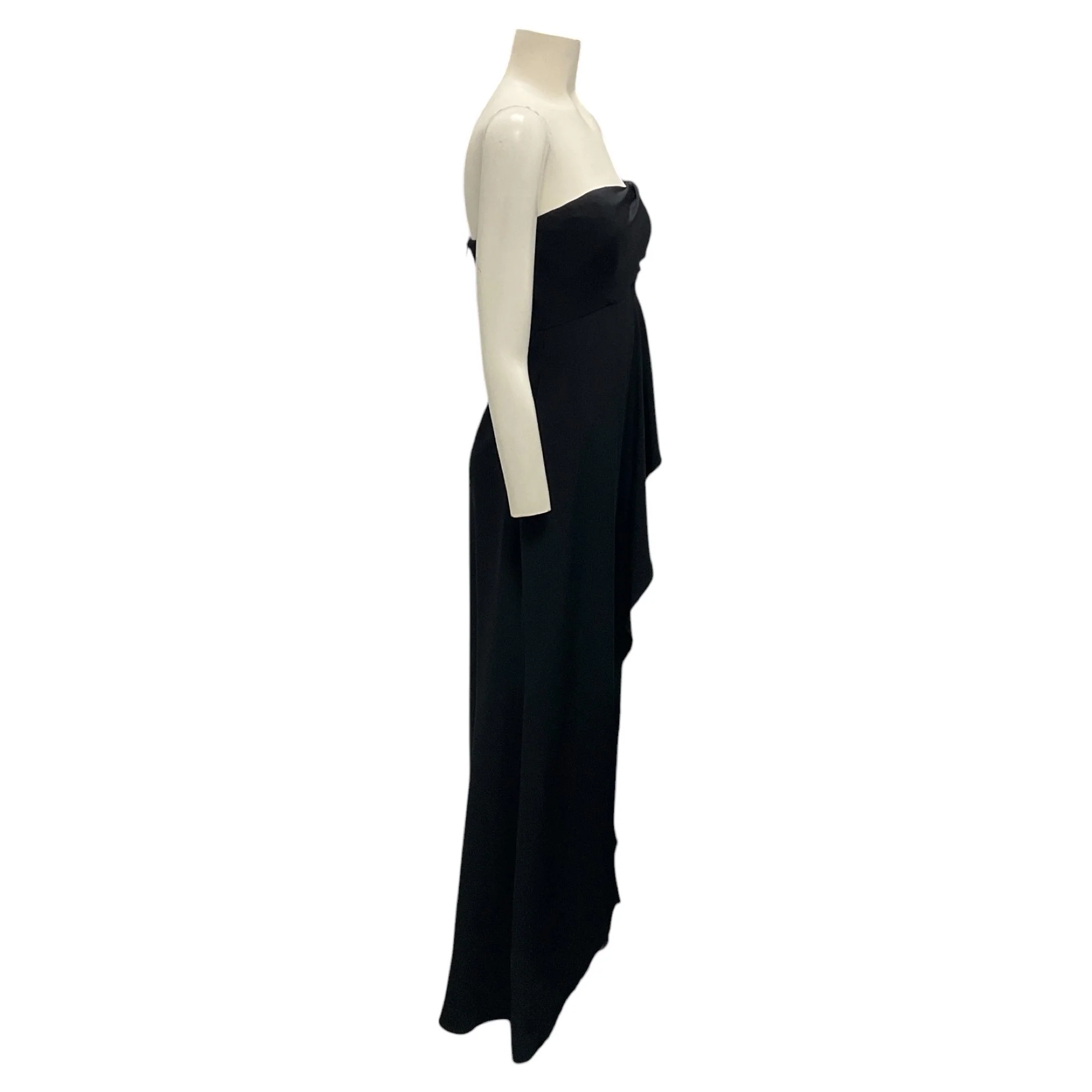 Halston Black Strapless Silk Gown / Formal Dress - Image 2