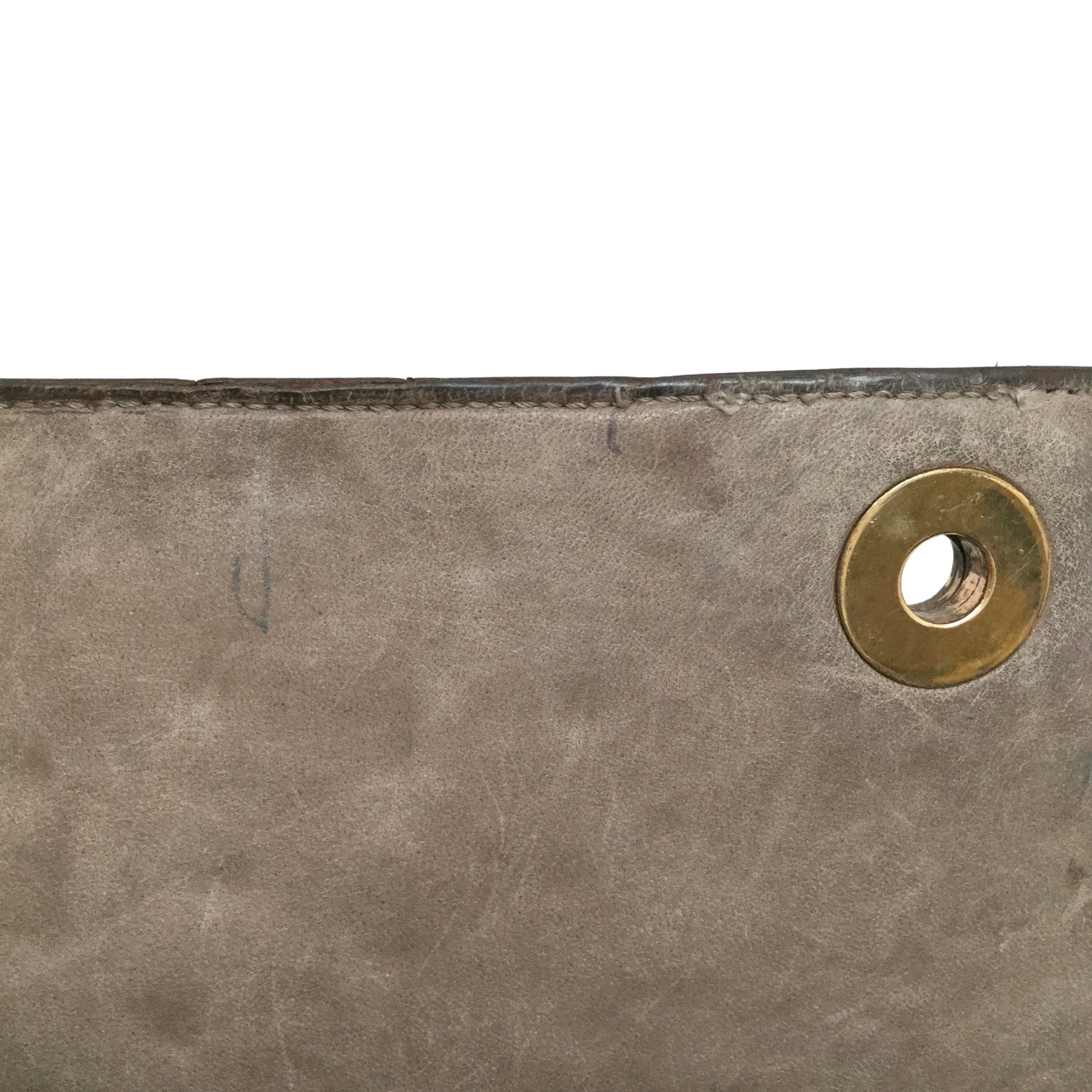 Hermès 1955 Dark Brown Ostrich Leather Satchel - Image 11