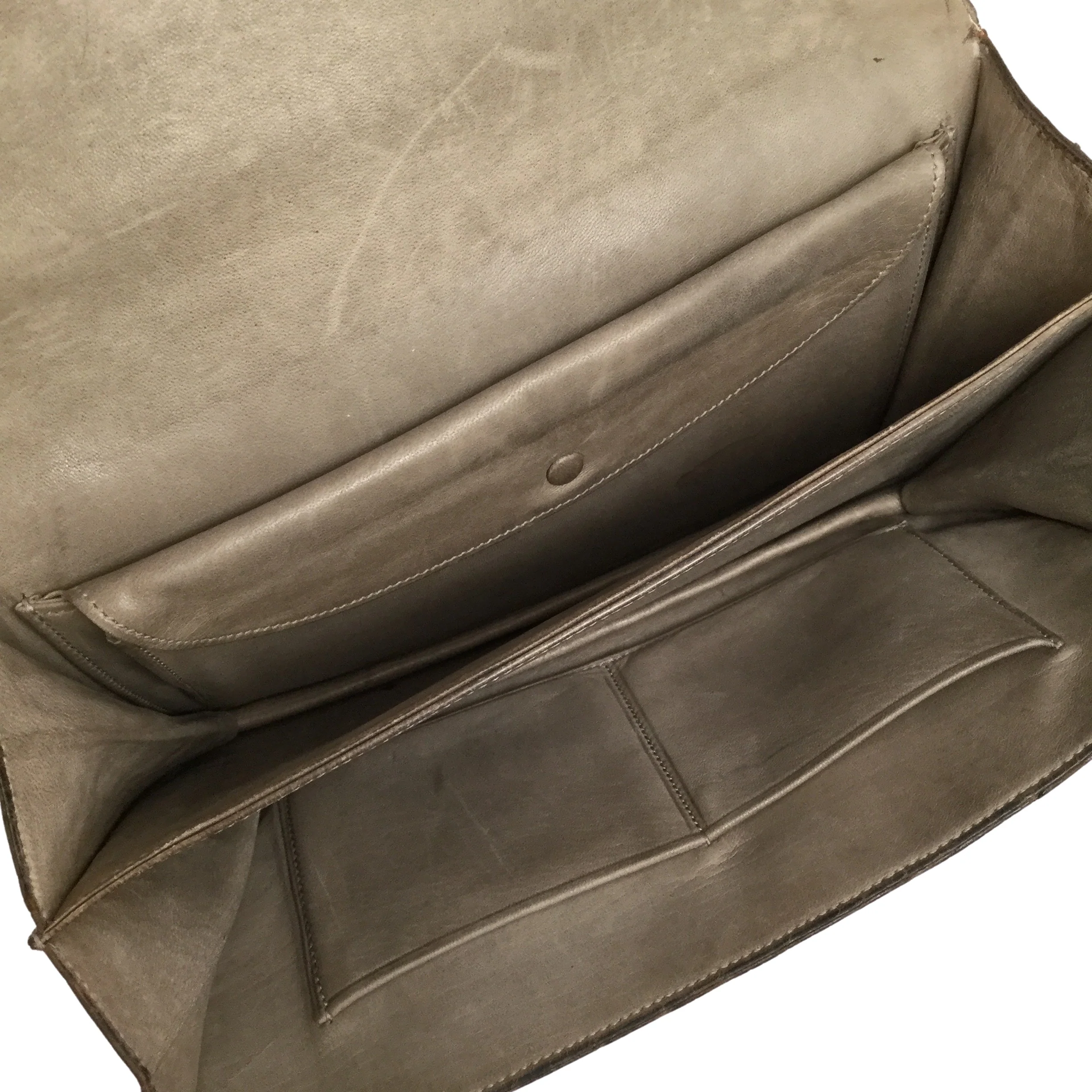 Hermès 1955 Dark Brown Ostrich Leather Satchel - Image 12