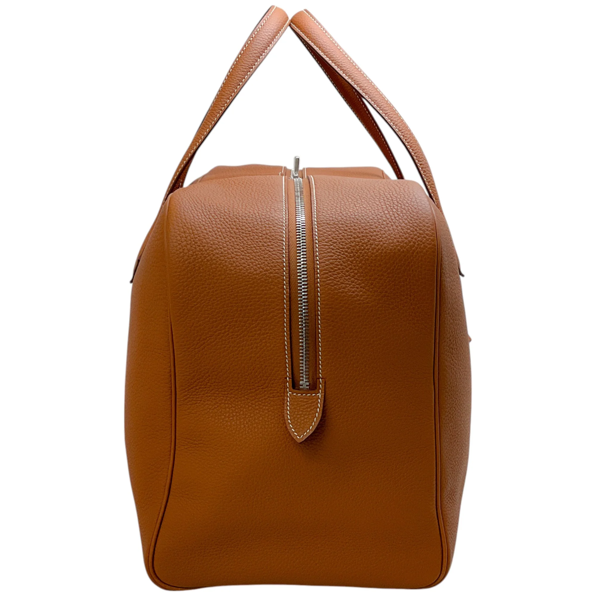 Hermes 2023 Brown Clemence Leather Victoria Bag - Image 2