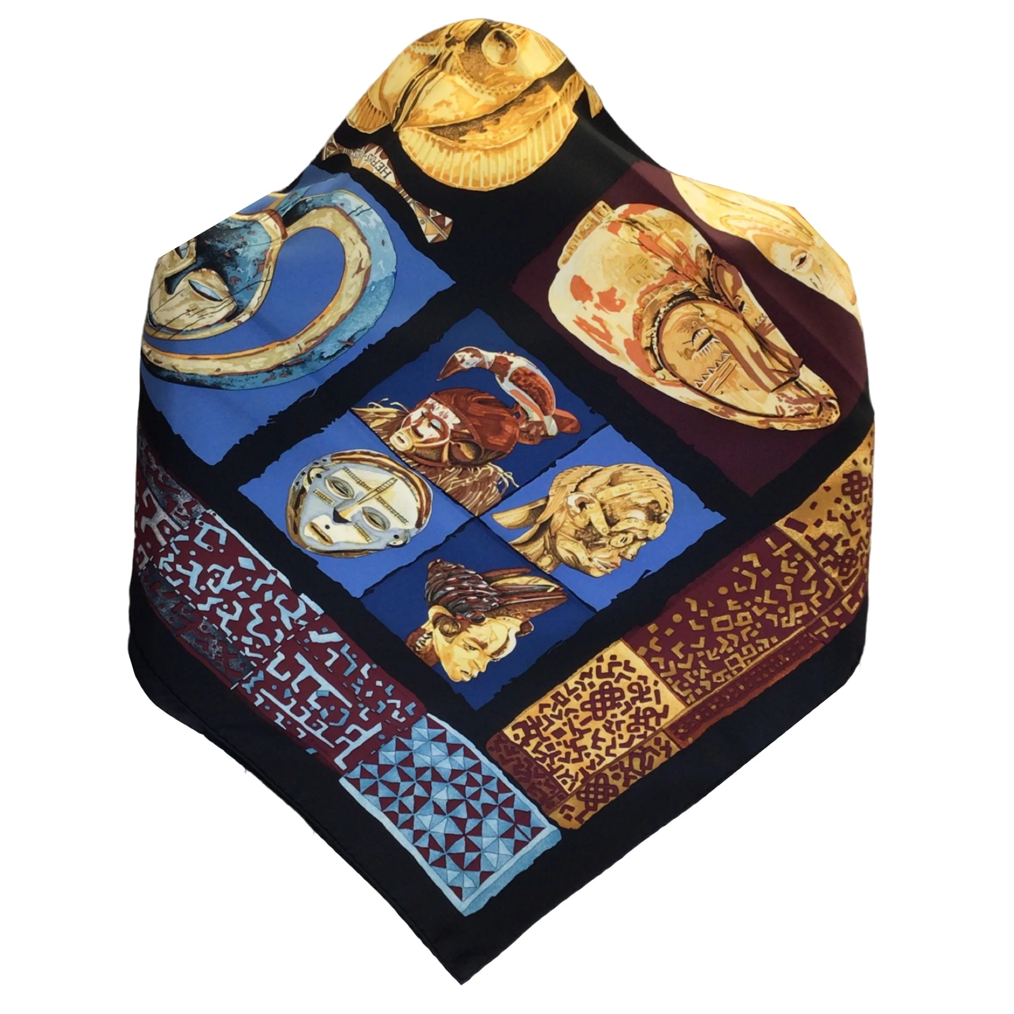 Hermes Black Multi Persona Square Silk Twill Scarf - Image 4