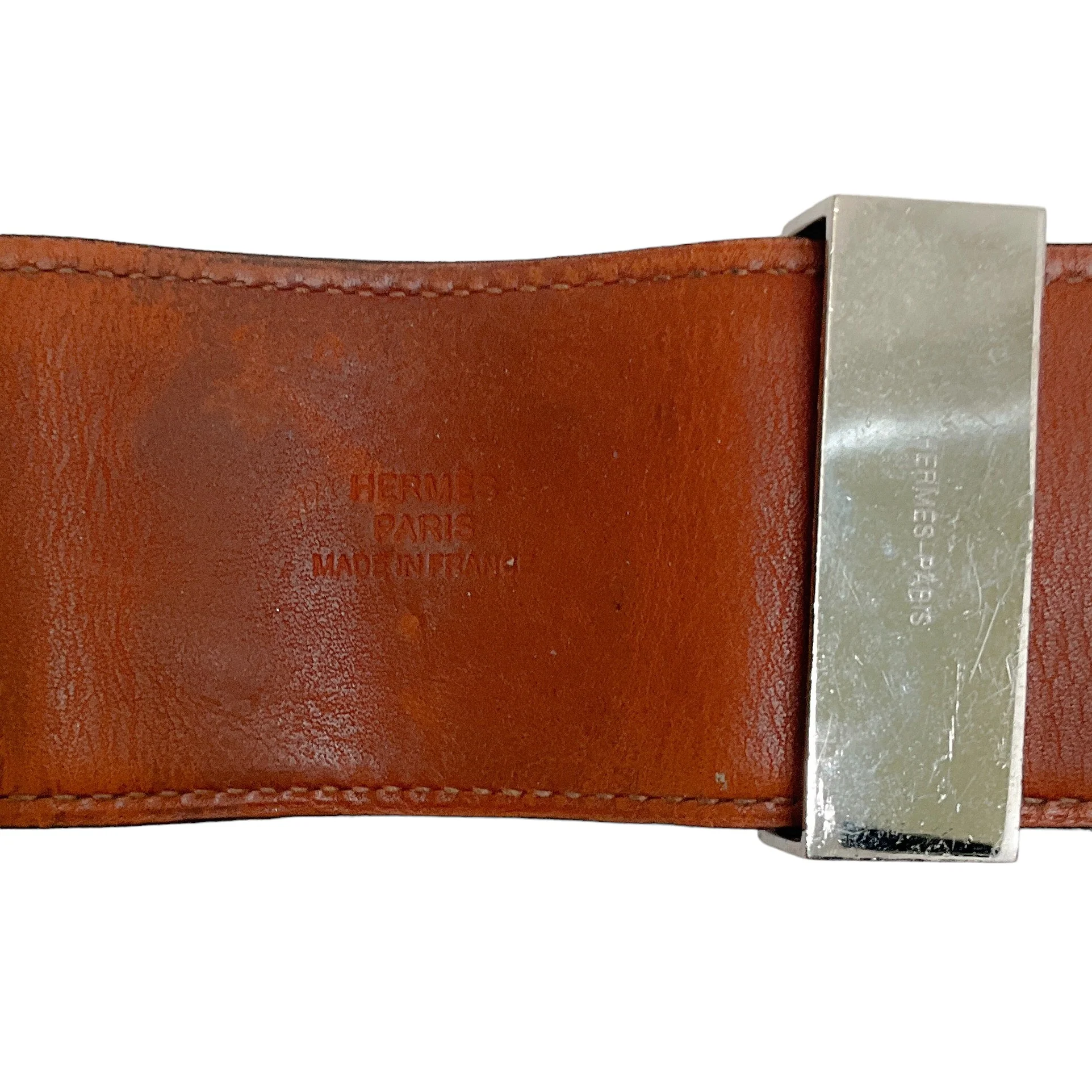 Hermes Black / Silver Collier de Chein Leather Bracelet - Image 5