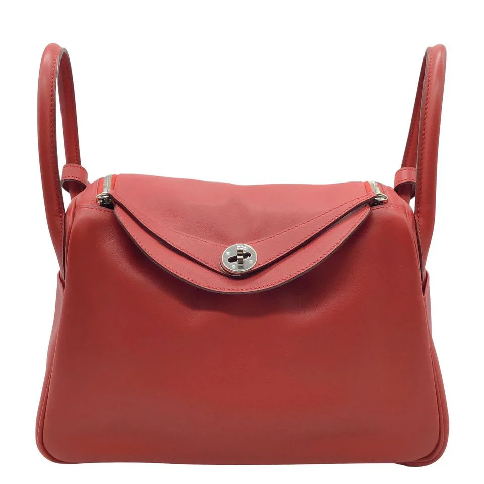 Hermès Lindy 2008 Rouge Togo Leather 30cm Shoulder Bag - Image 10