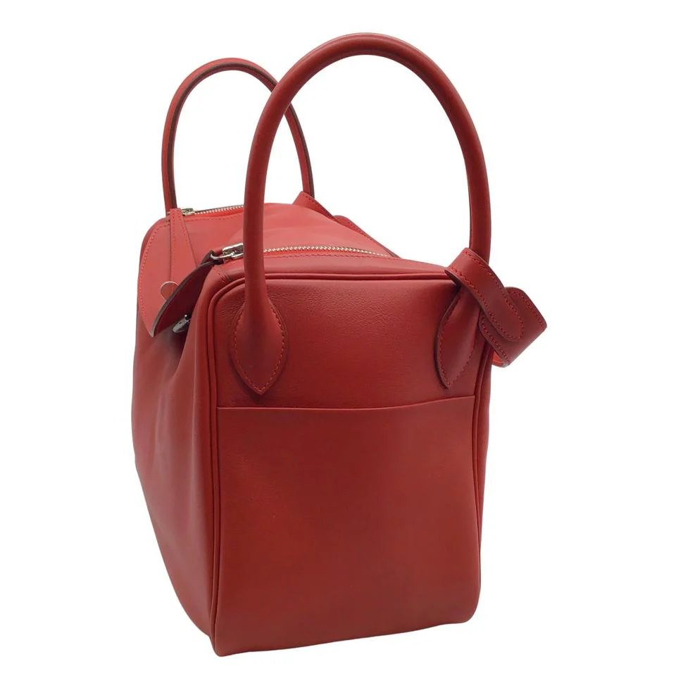 Hermès Lindy 2008 Rouge Togo Leather 30cm Shoulder Bag - Image 11