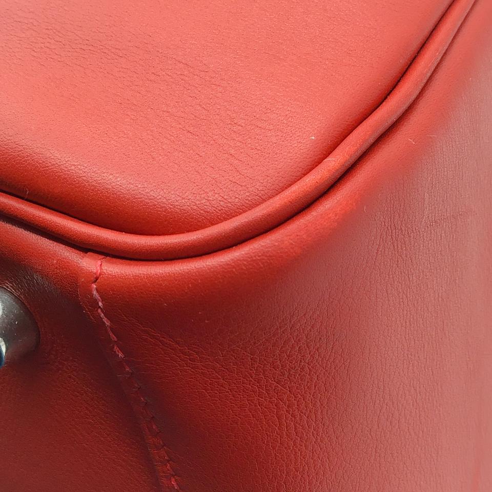 Hermès Lindy 2008 Rouge Togo Leather 30cm Shoulder Bag - Image 15