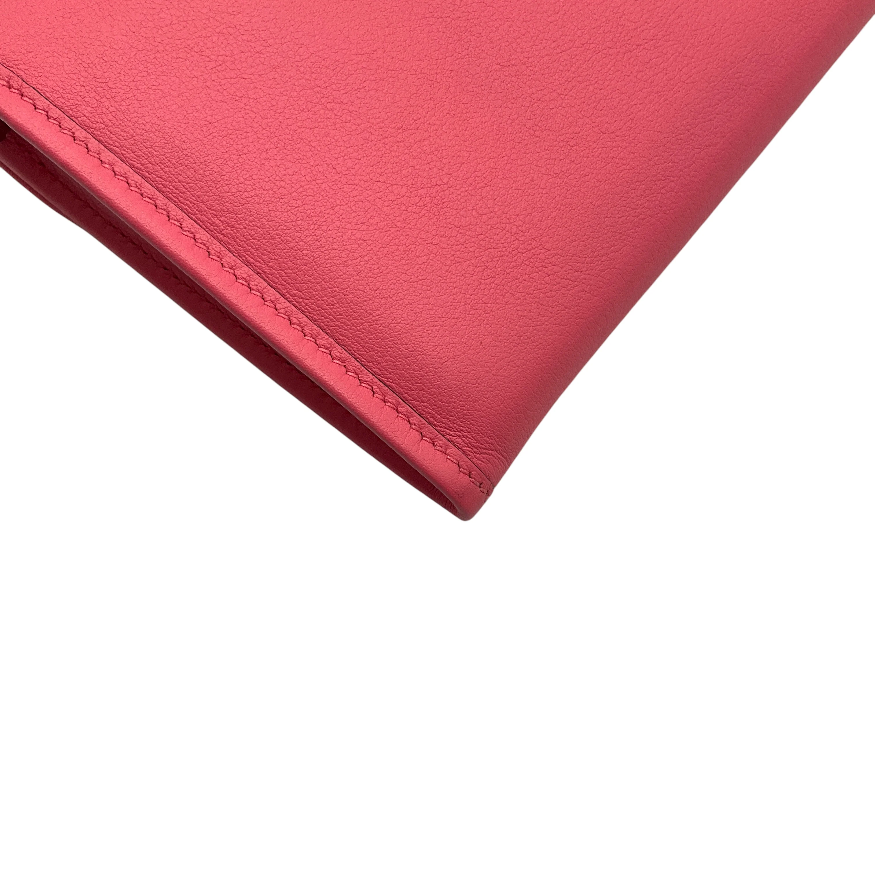 Hermes Rose Azalee Swift Mini Jige Duo Wallet - Image 14
