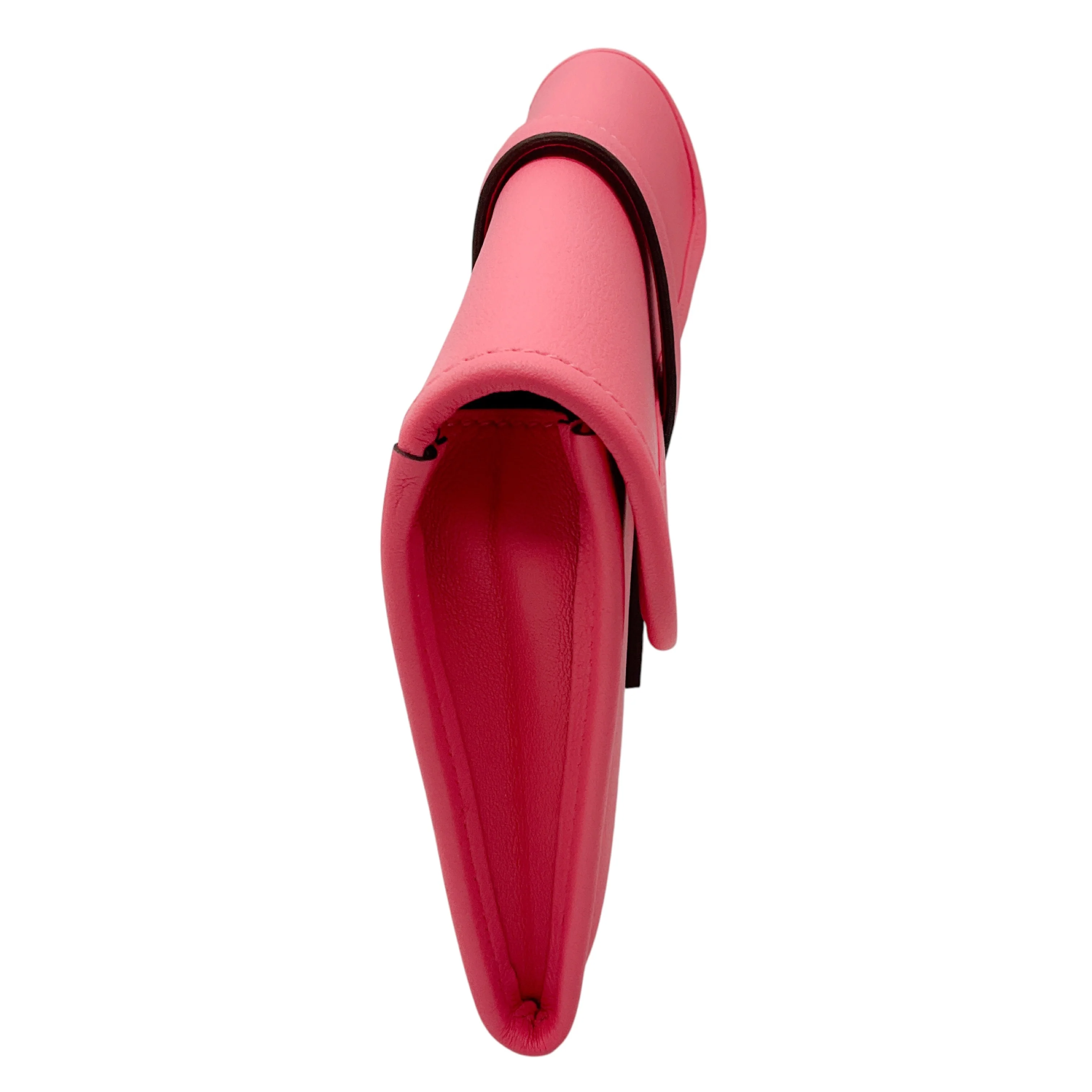 Hermes Rose Azalee Swift Mini Jige Duo Wallet - Image 2