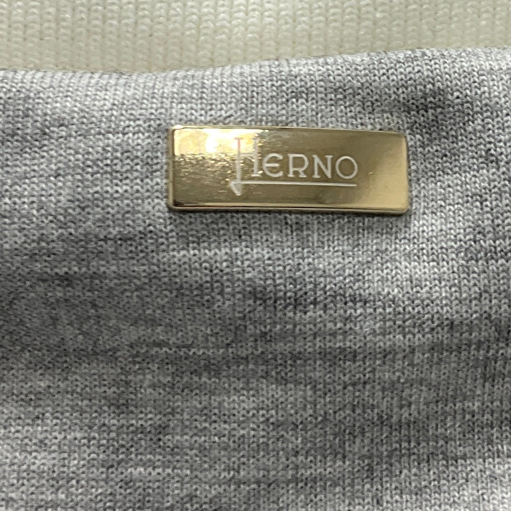 Herno Grey Hooded Short Sleeved Full Zip Jacket - Image 6