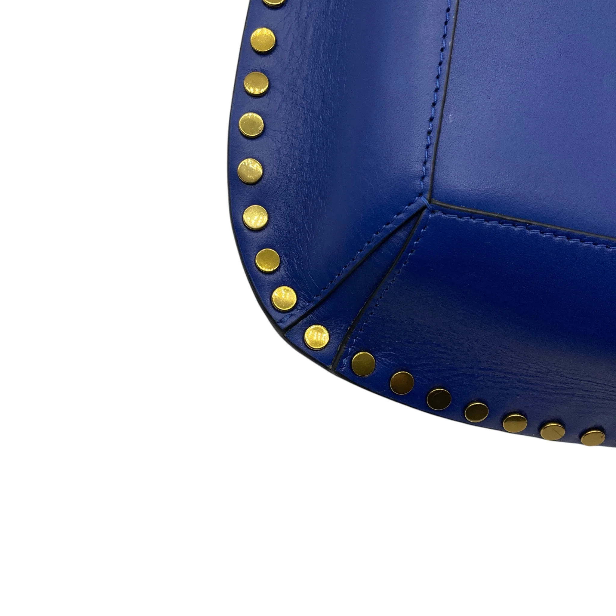 Isabel Marant Blue Oskan Studded Leather Shoulder Bag - Image 10