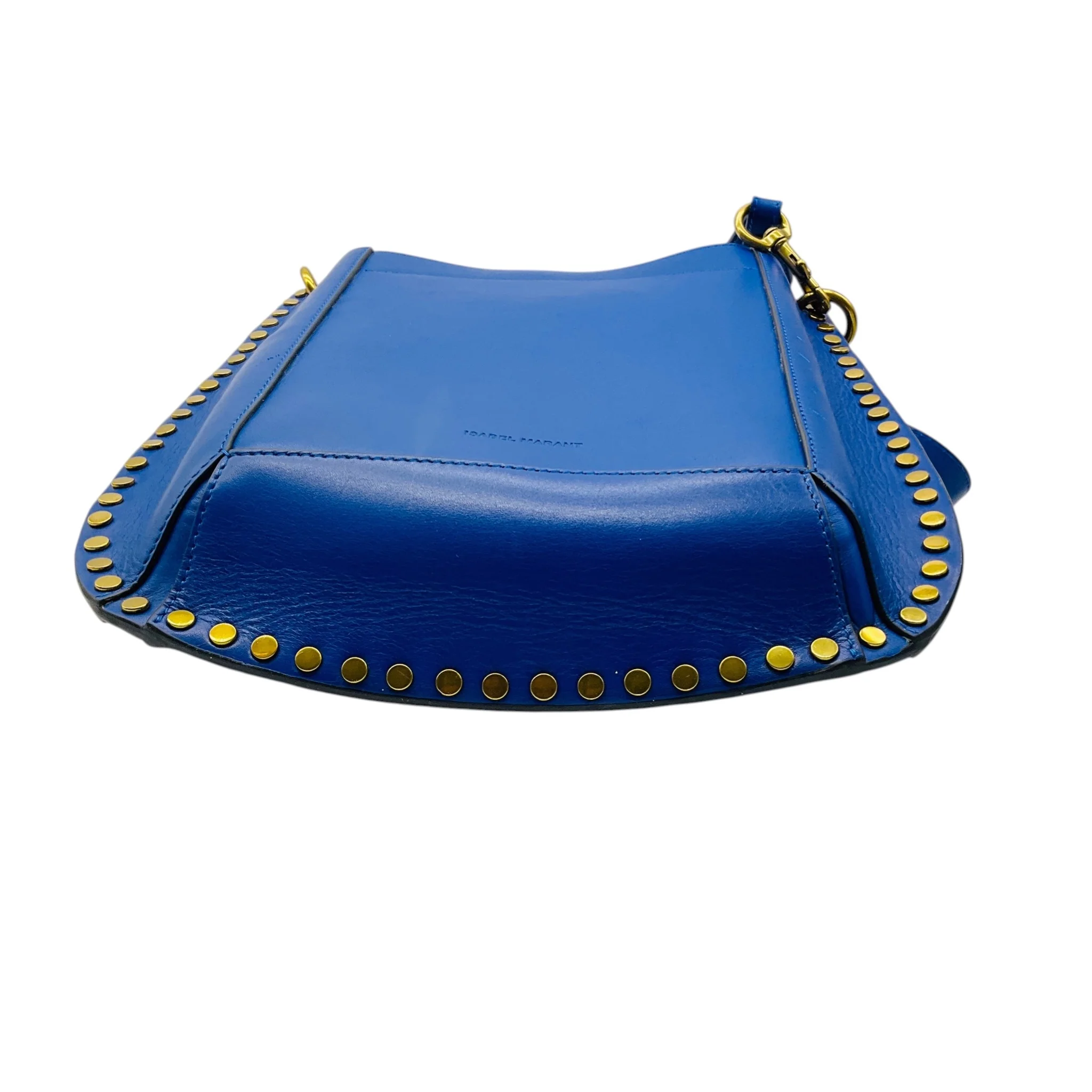 Isabel Marant Blue Oskan Studded Leather Shoulder Bag - Image 4