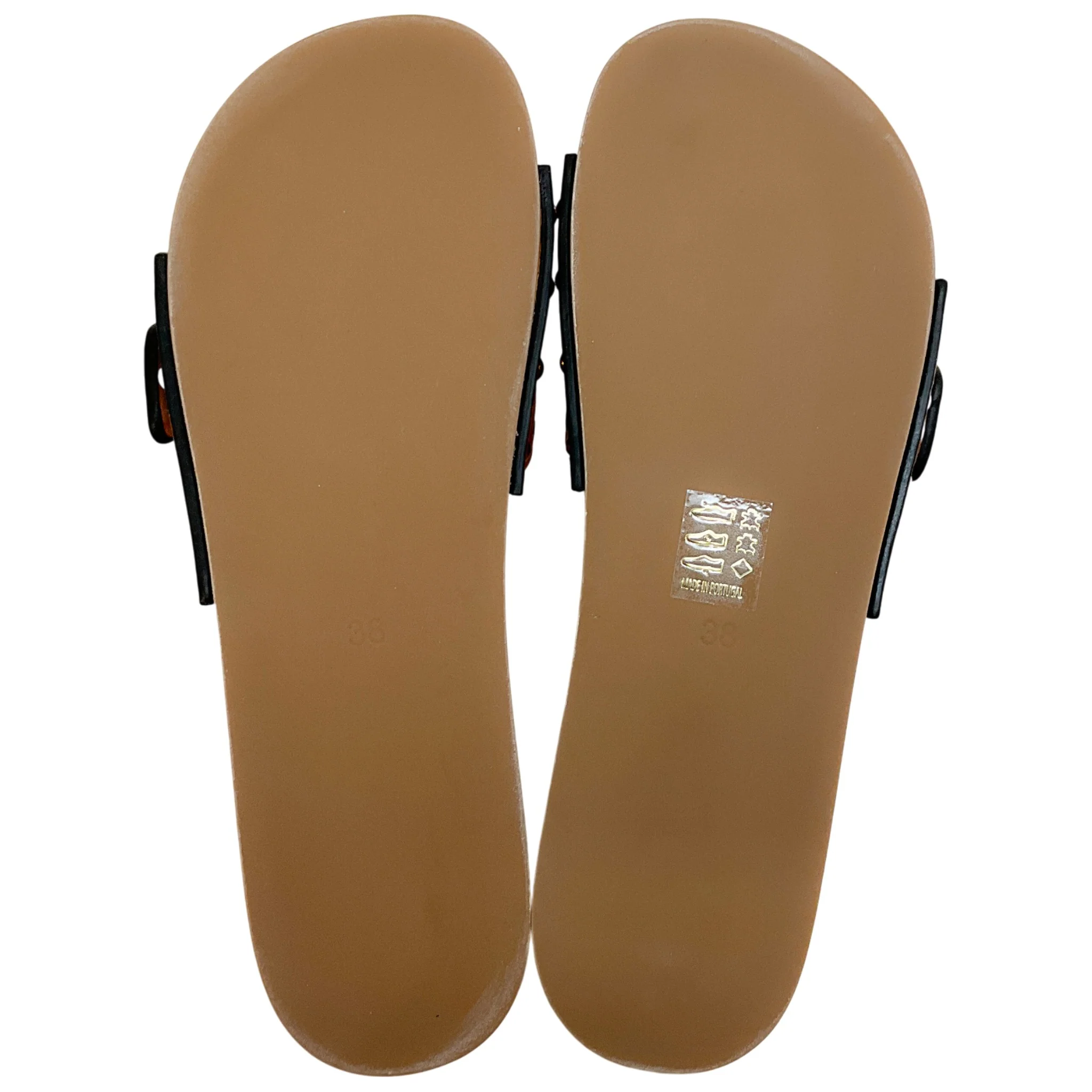 Isabel Marant Natural Leather Jaso Eyelet Grommet Wood Slide Sandals - Image 8