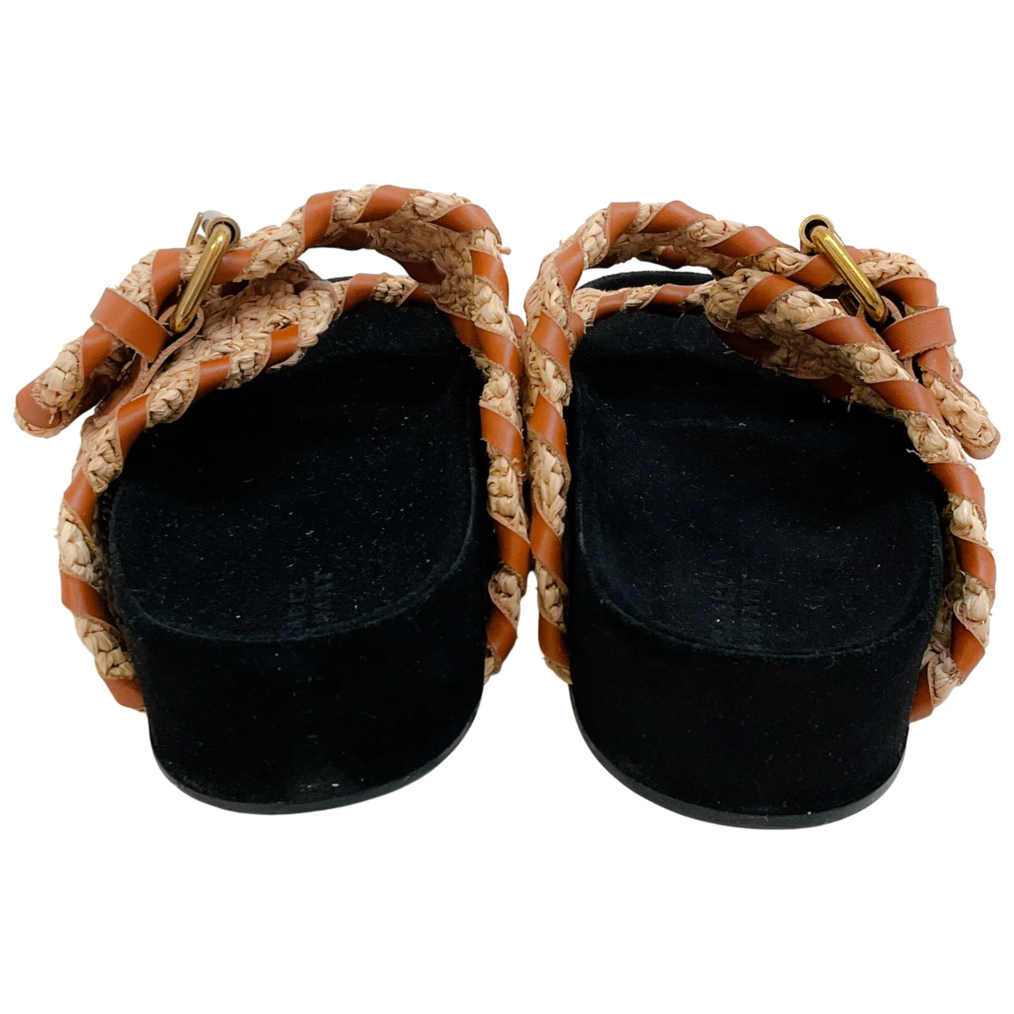 Isabel Marant Natural Raffia / Cognac Trim Lennyo Sandals - Image 5